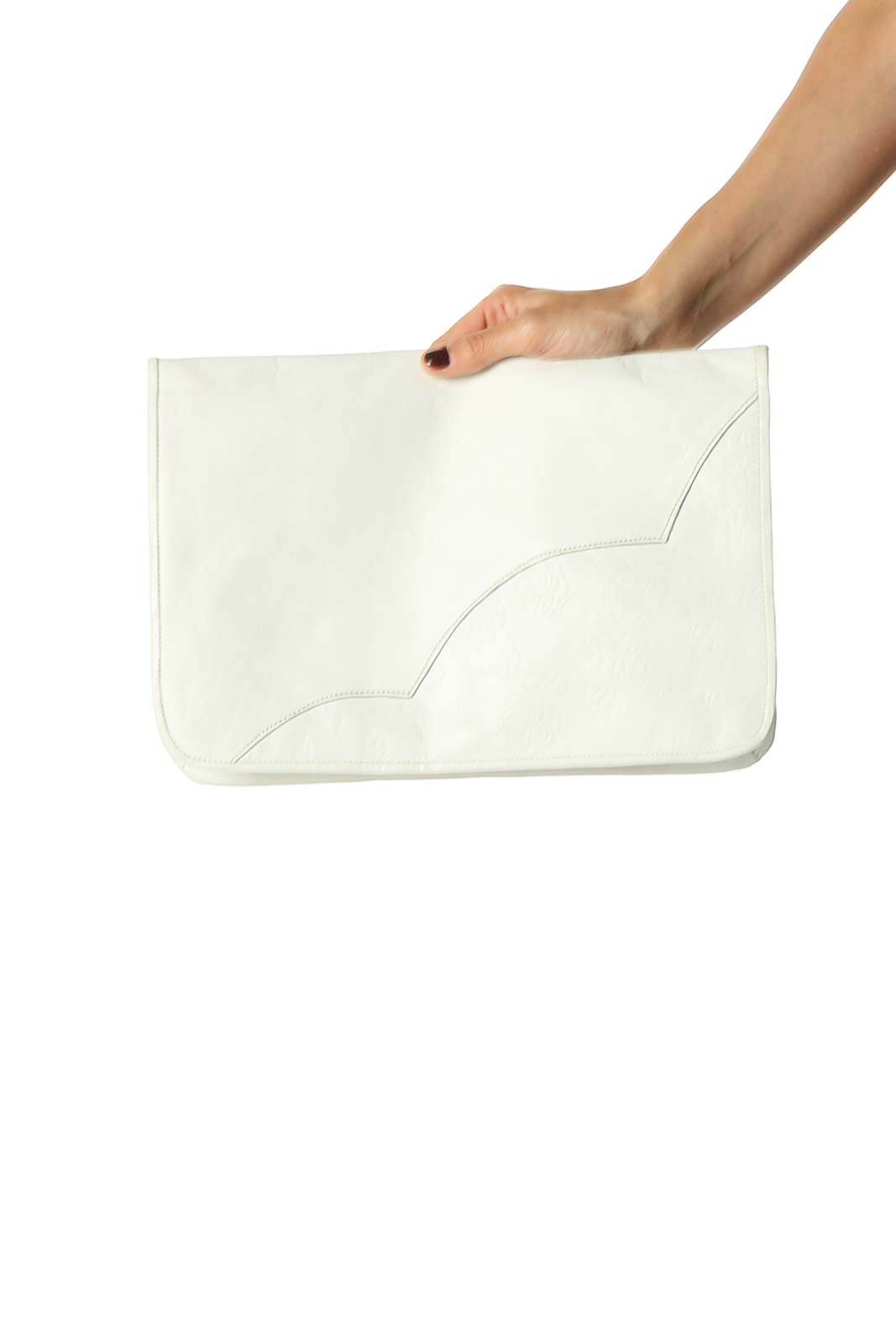 White Clutch Bag Front