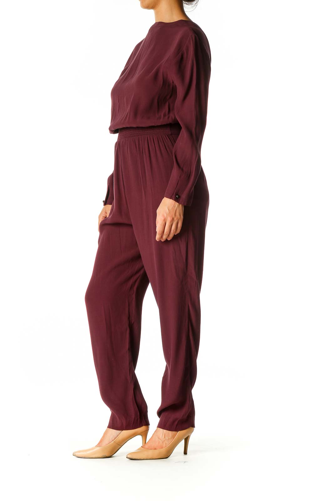 Twelfth Street By Cynthia Vincent Red Chic Jumpsuit Polyester