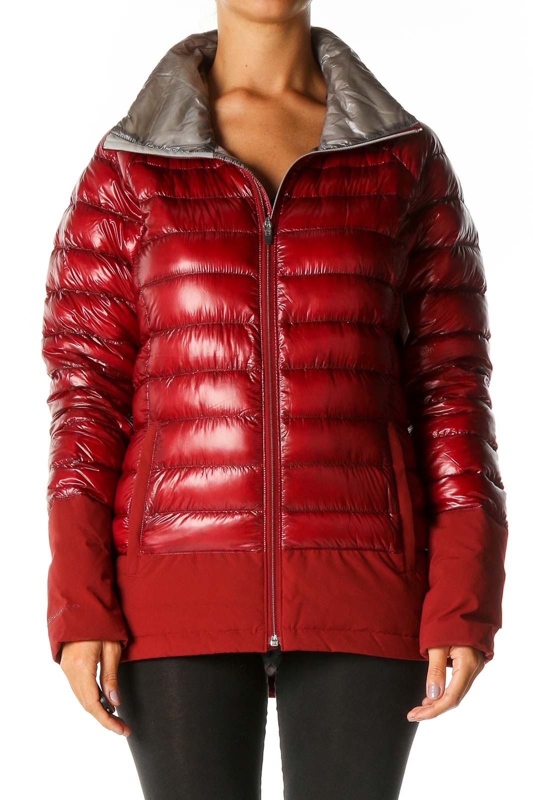 Red Quilted Jacket Front