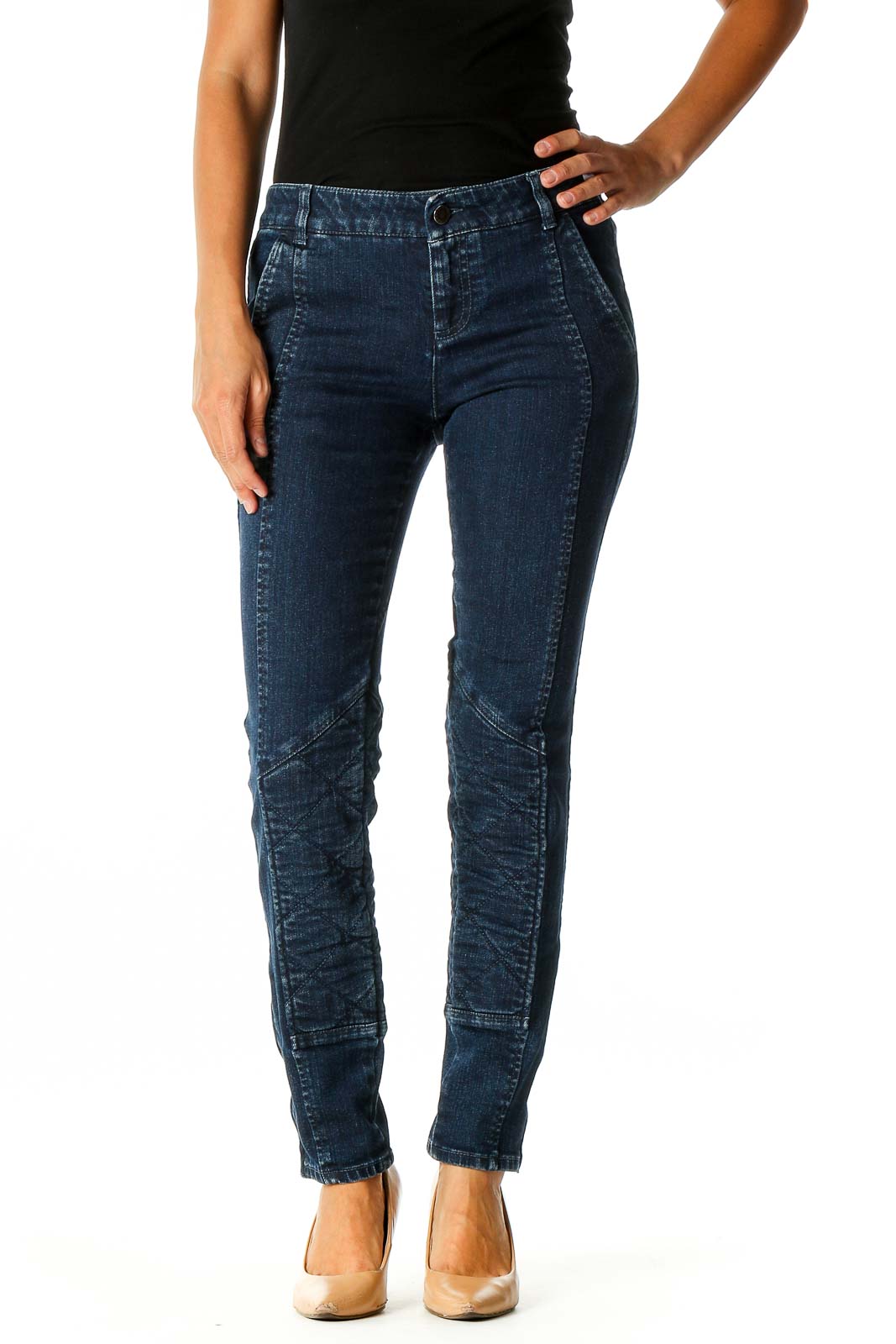 Blue Chic Skinny Jeans Front