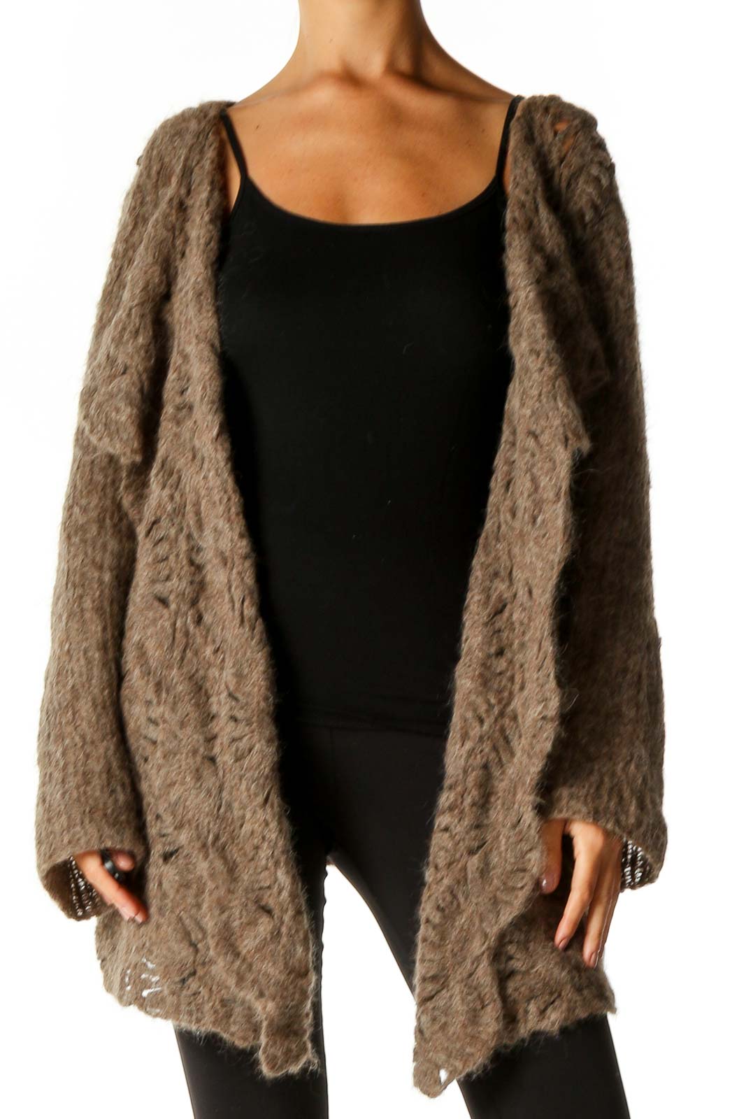 Brown Cardigan Front