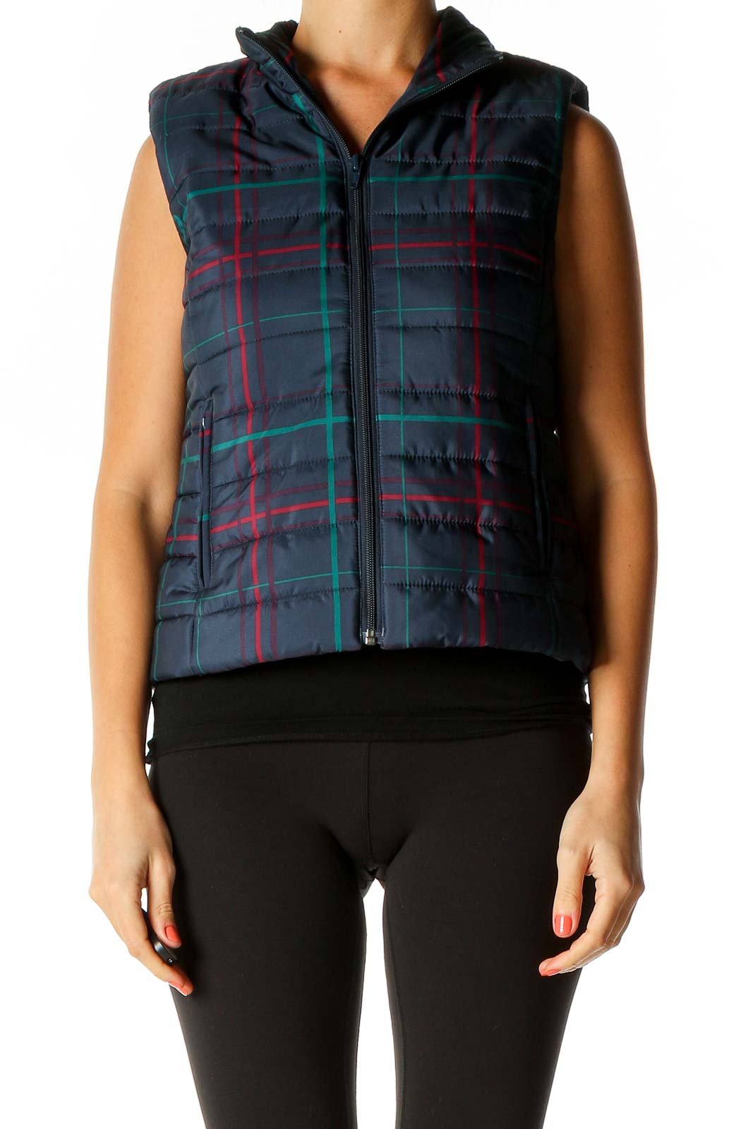 Blue Vest Jacket Front