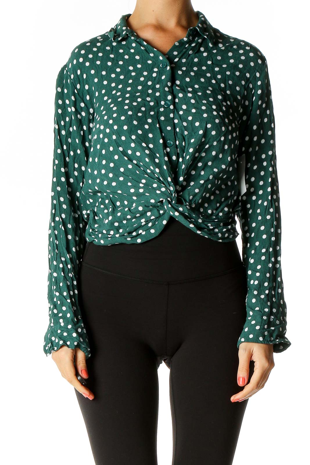 abercrombie polka dot top