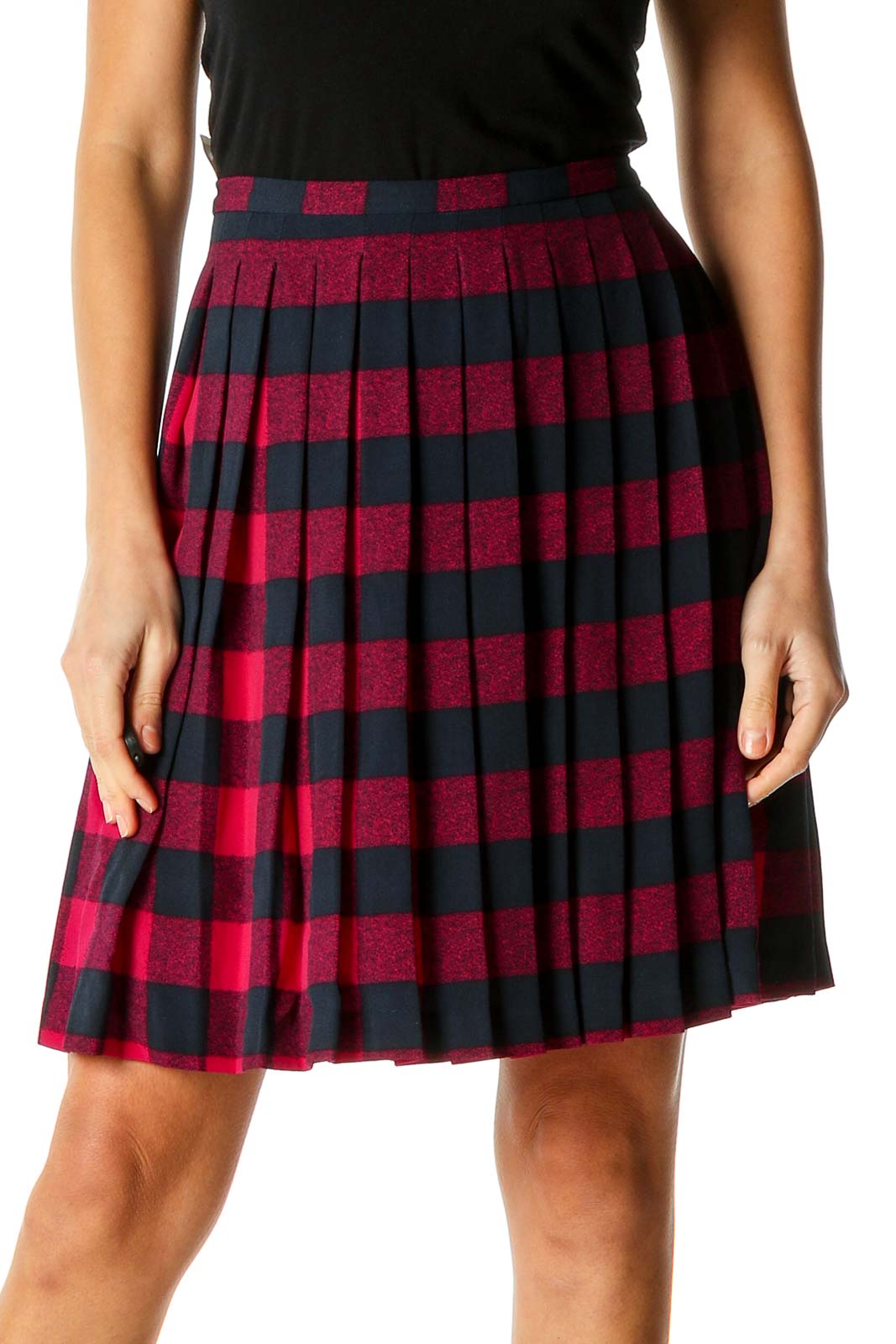 Tommy hilfiger hotsell red pleated skirt