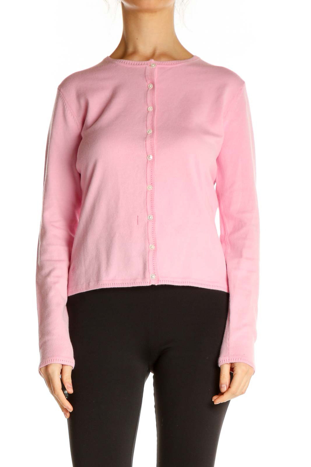 Pink Solid All Day Wear Shirt Front