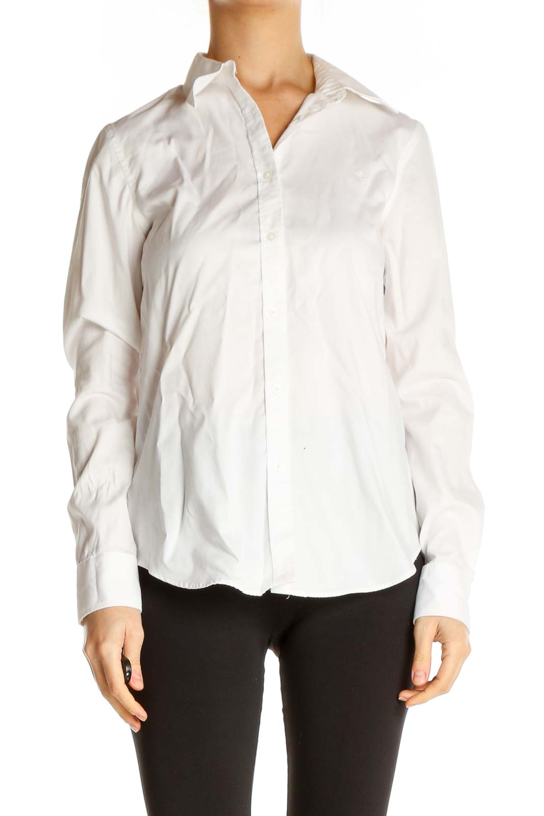 Lauren Ralph Lauren - White Solid Formal Shirt Cotton | SilkRoll