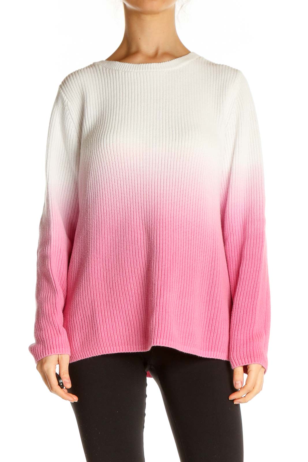 Pink Tie And Dye All Day Wear Sweater Front