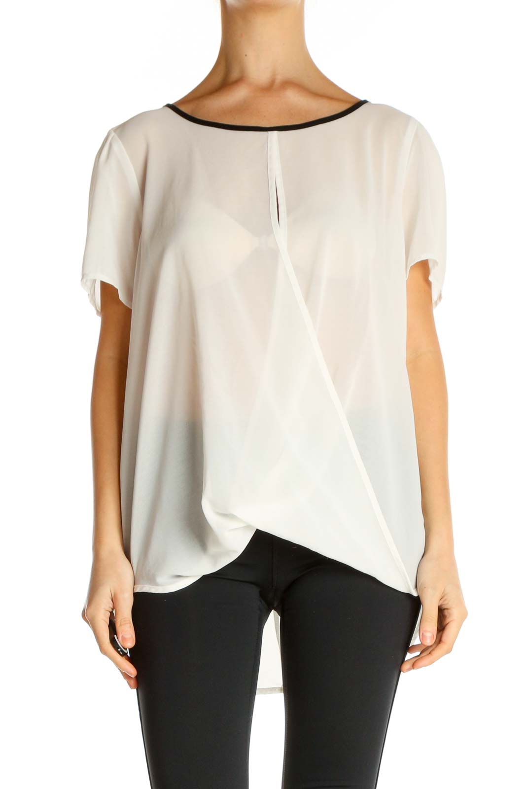 Beige Solid All Day Wear T-Shirt Front