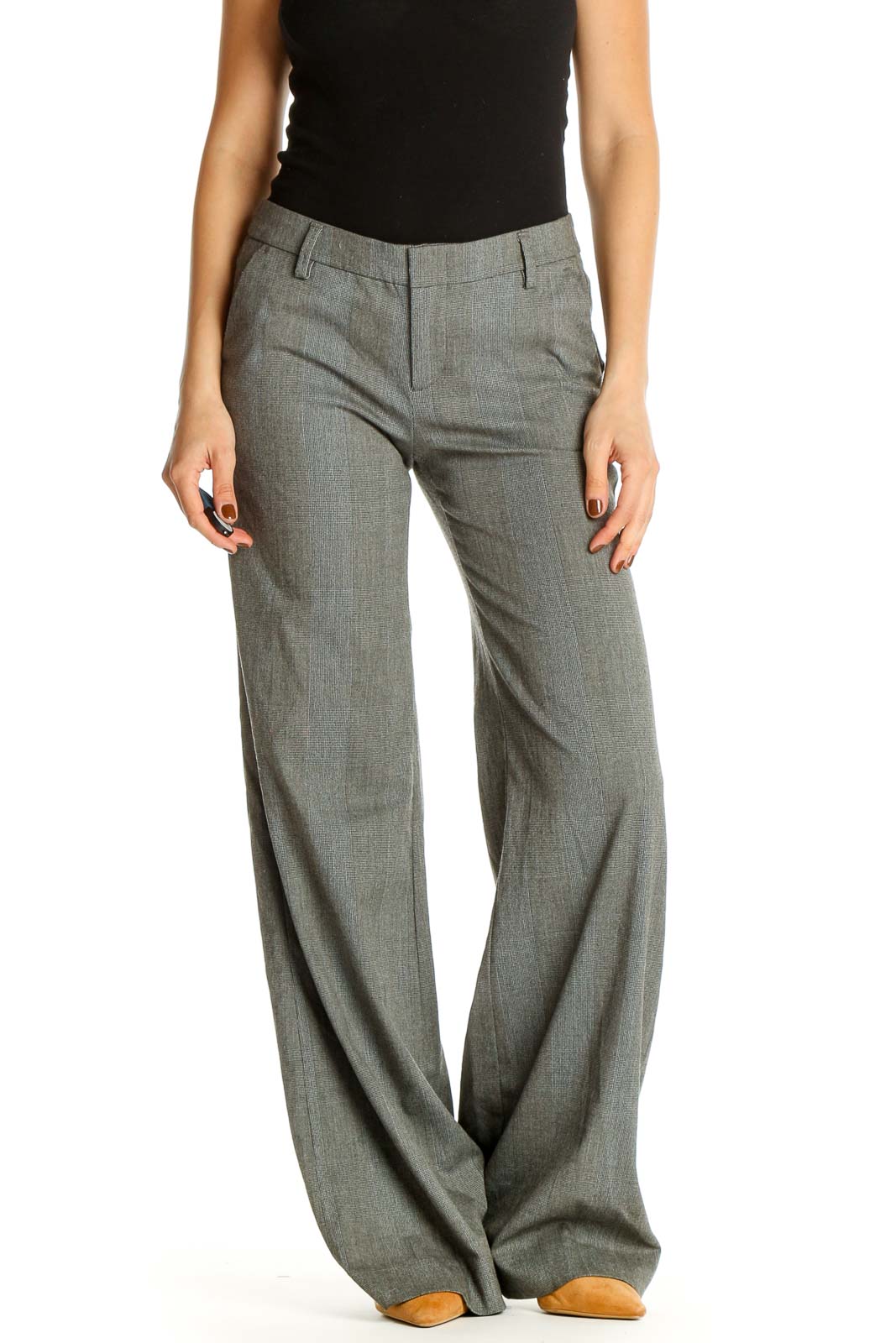 Masculine polyviscose trousers