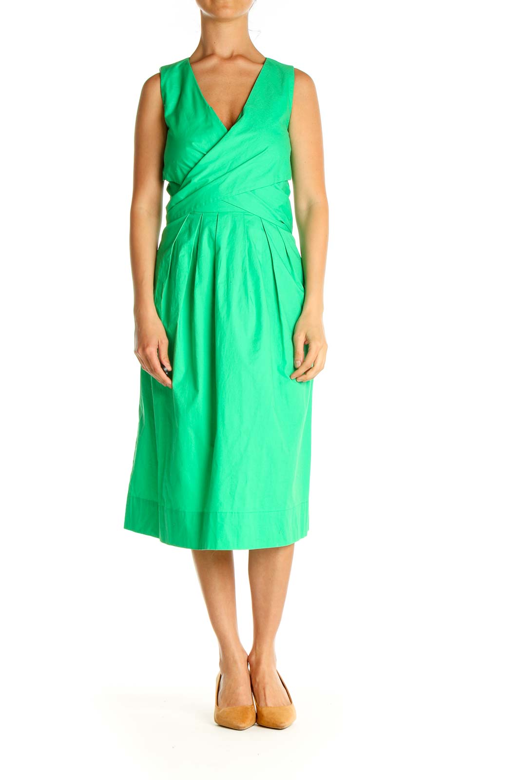 green j crew dress