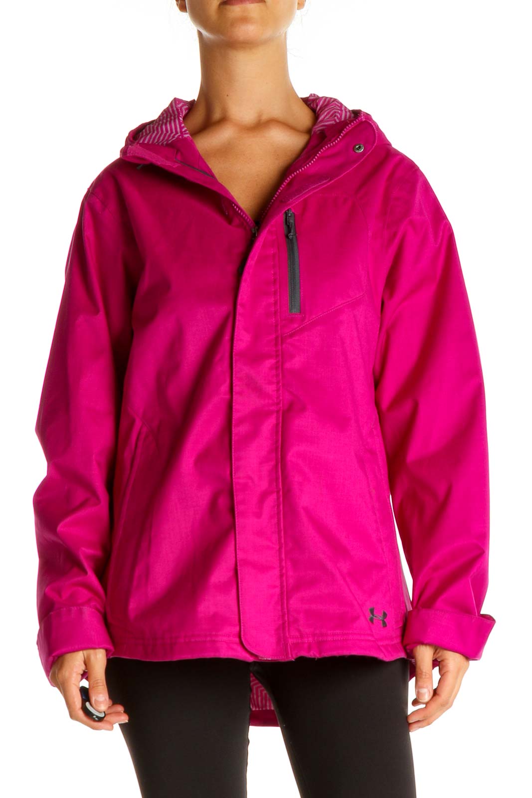 Pink Windbreaker Jacket Front