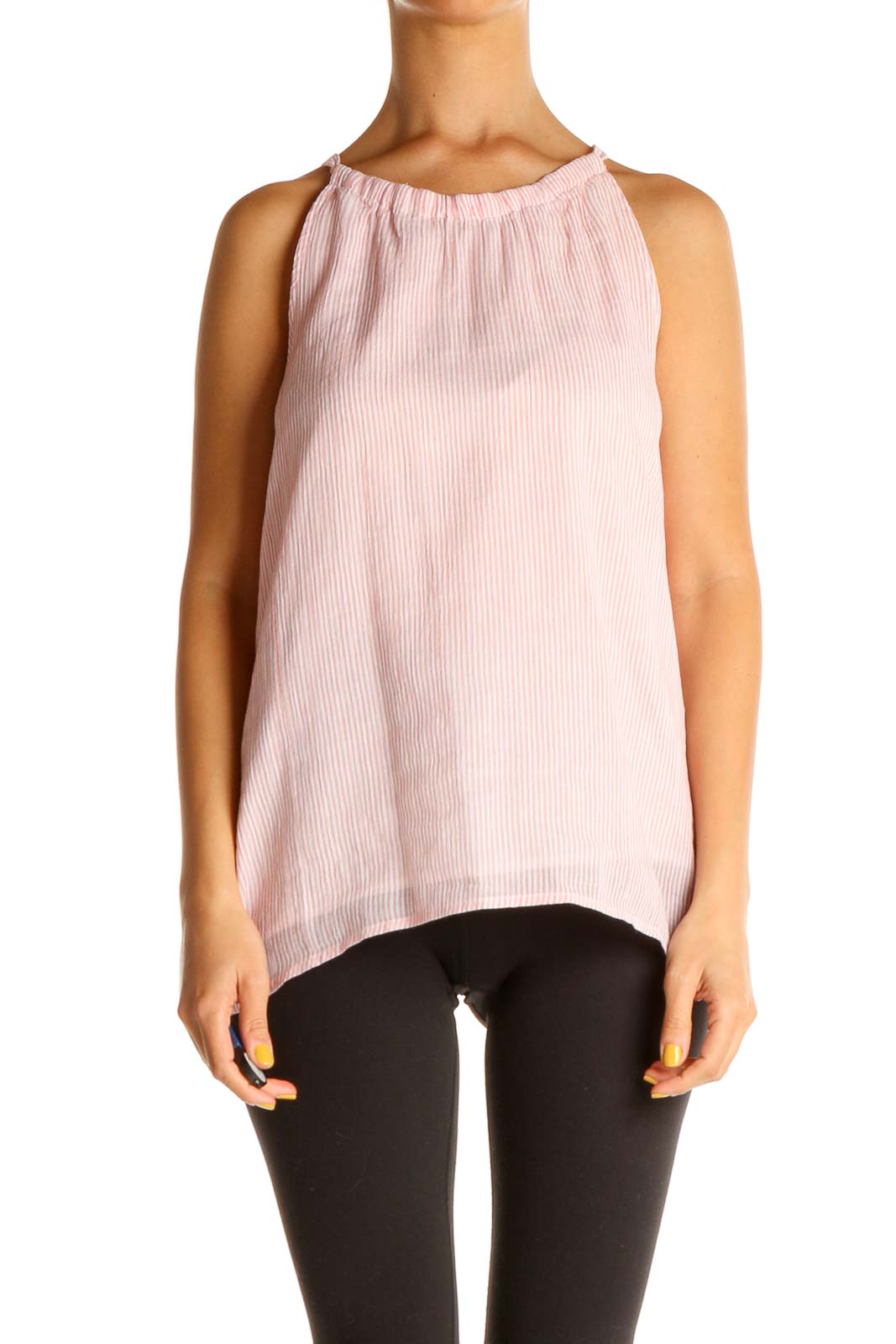 Pink Solid All Day Wear Top Front
