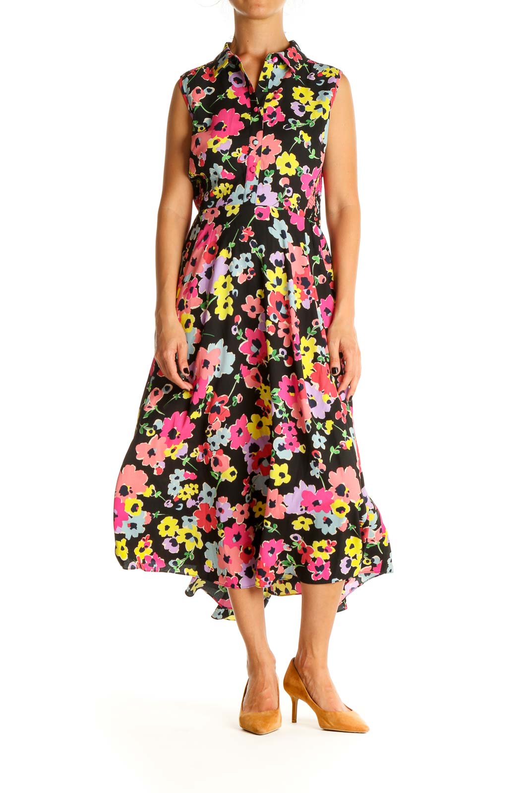 Kate spade black floral dress sale