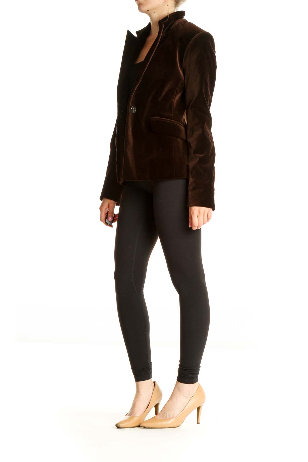 Pink Tartan - Brown Velour Blazer 