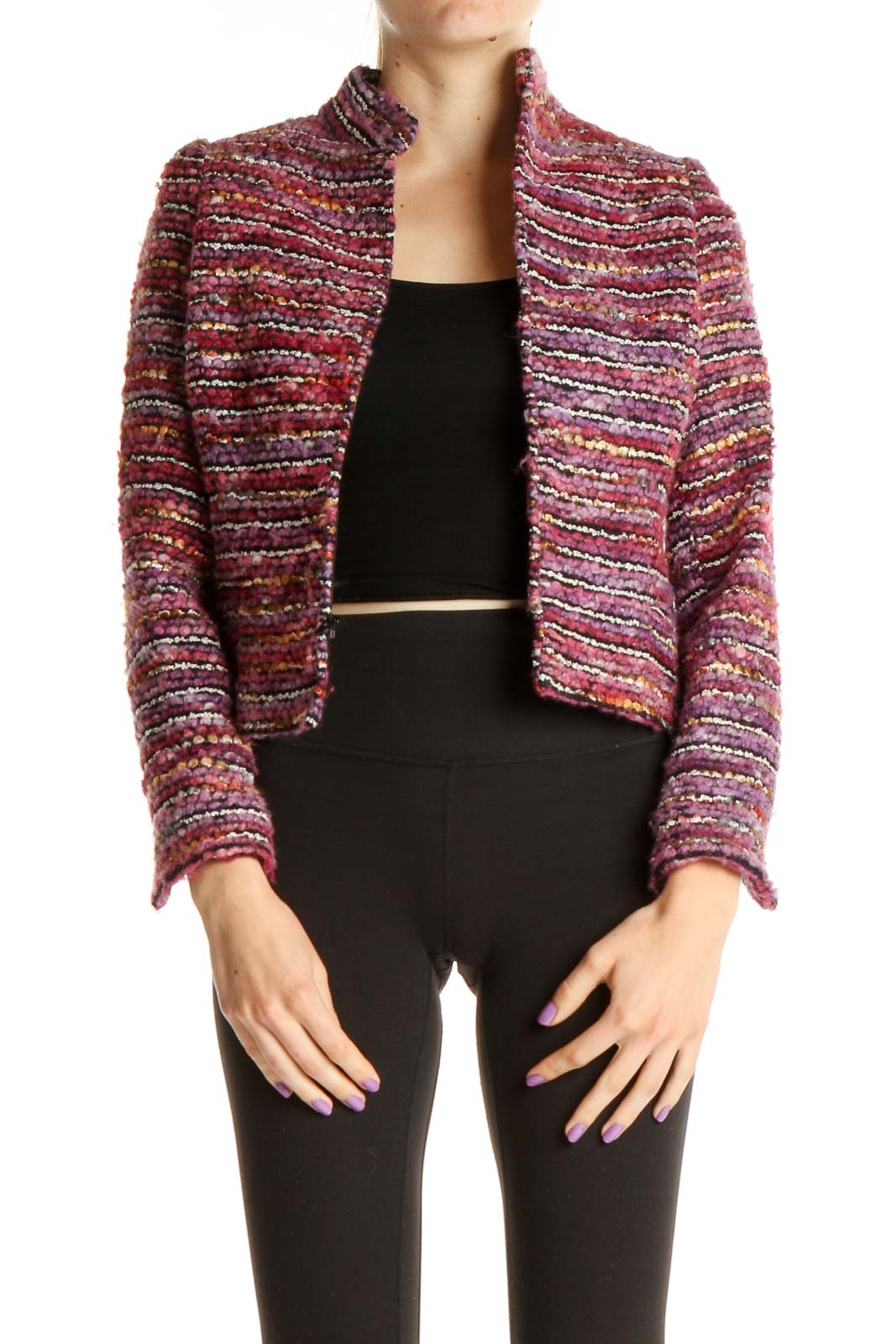 Pink Tweed Jacket Front