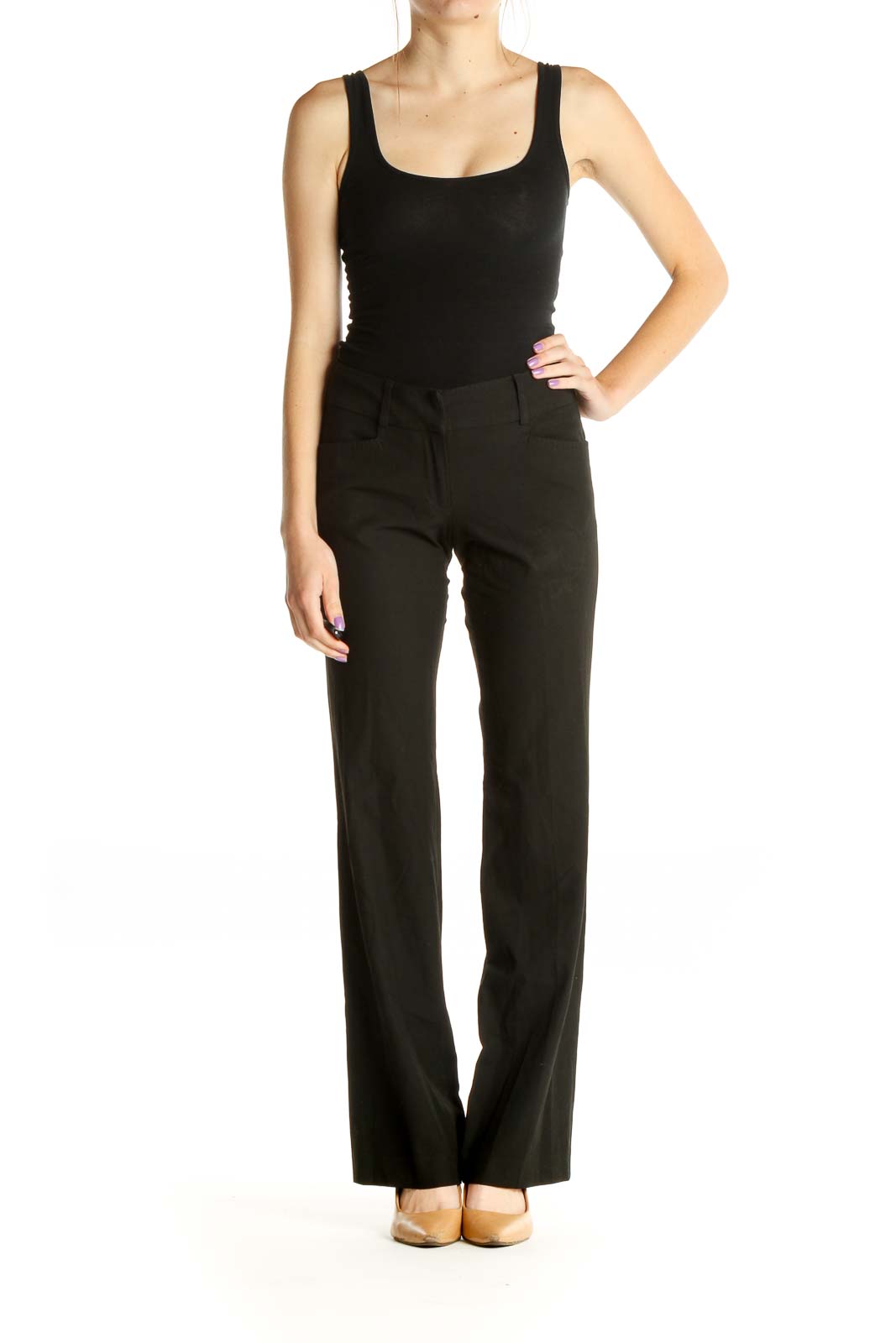 Stretch Wool Flannel Belted Trousers | Michael Kors