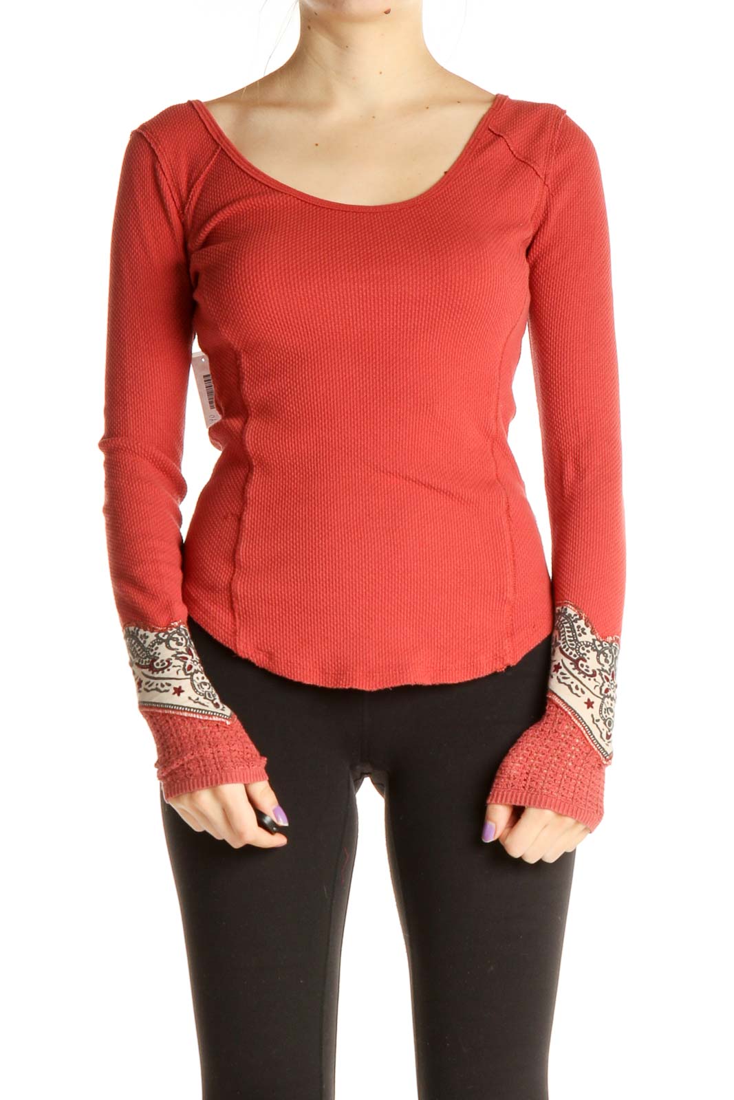 Red Solid Shirt Front