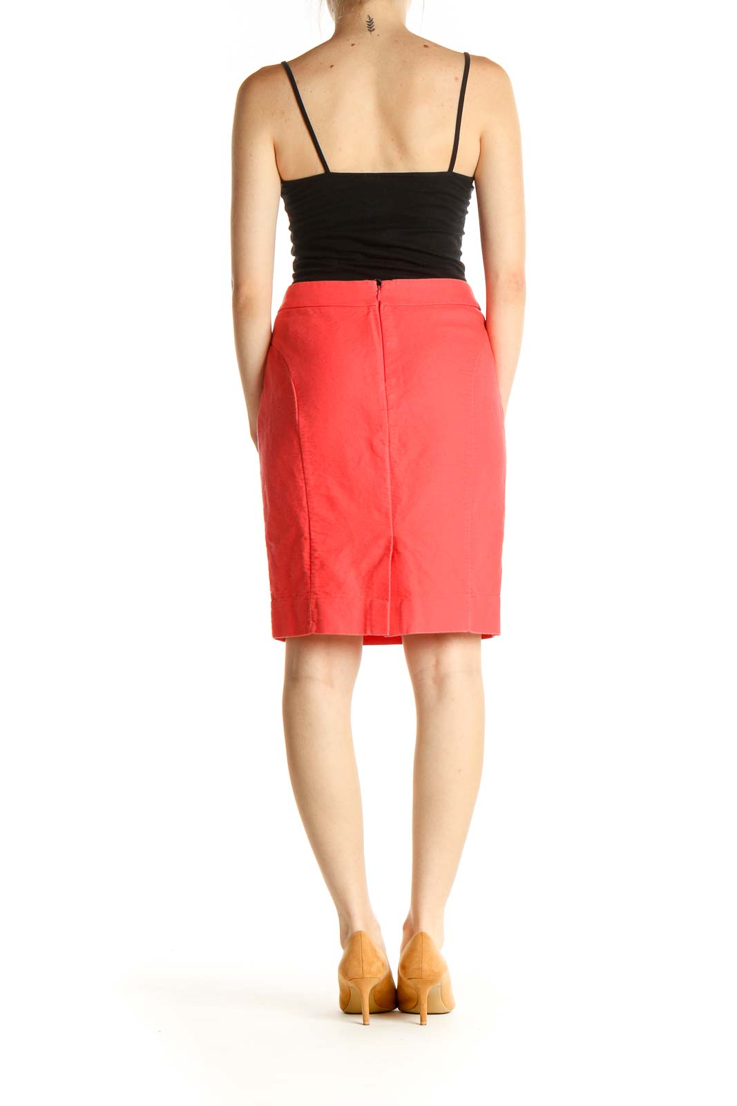 Pink pencil cheap skirt cotton