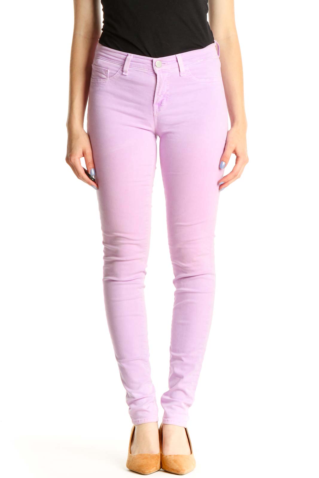 Pink Skinny Jeans Front