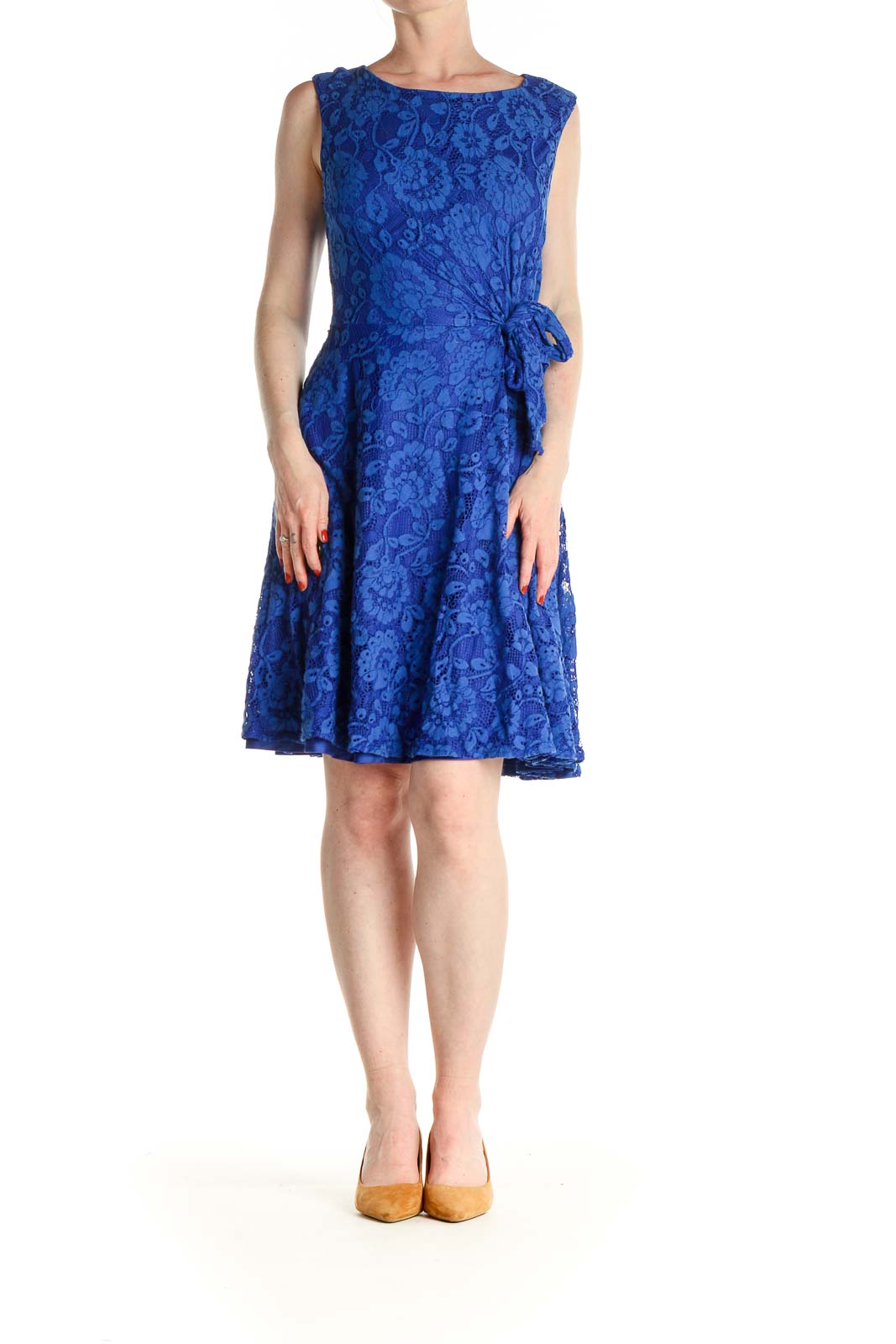 Tahari lace fit and hotsell flare dress