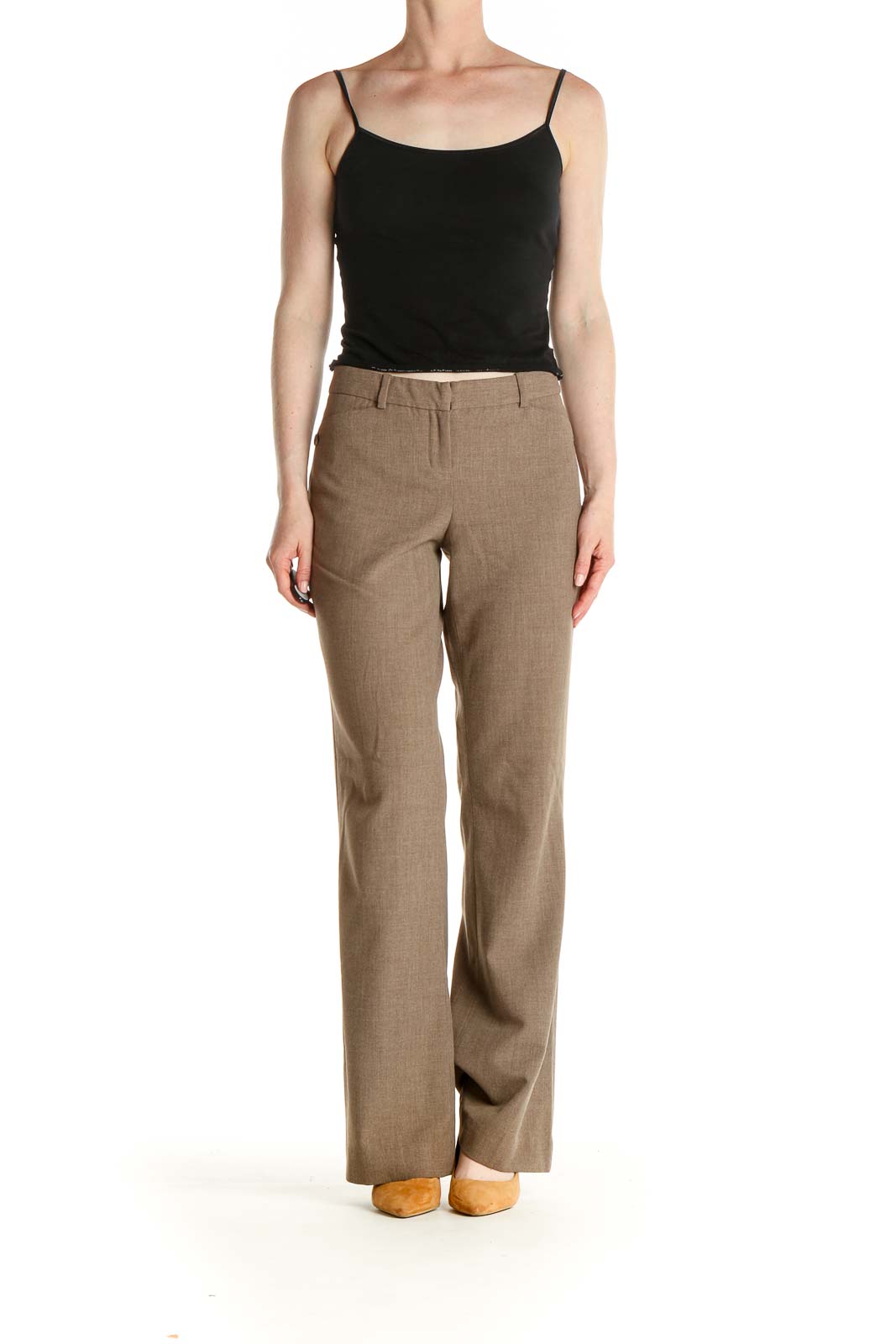 Abigail Trouser - Dark Mole - Weekday | Wide leg trousers, Denim pocket,  Trousers