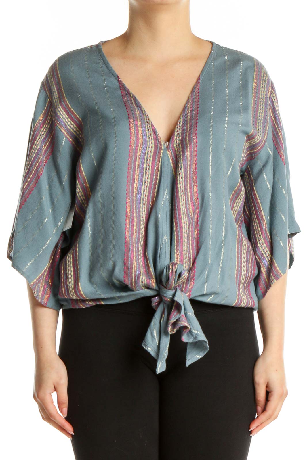 Blue All Day Wear Blouse Front