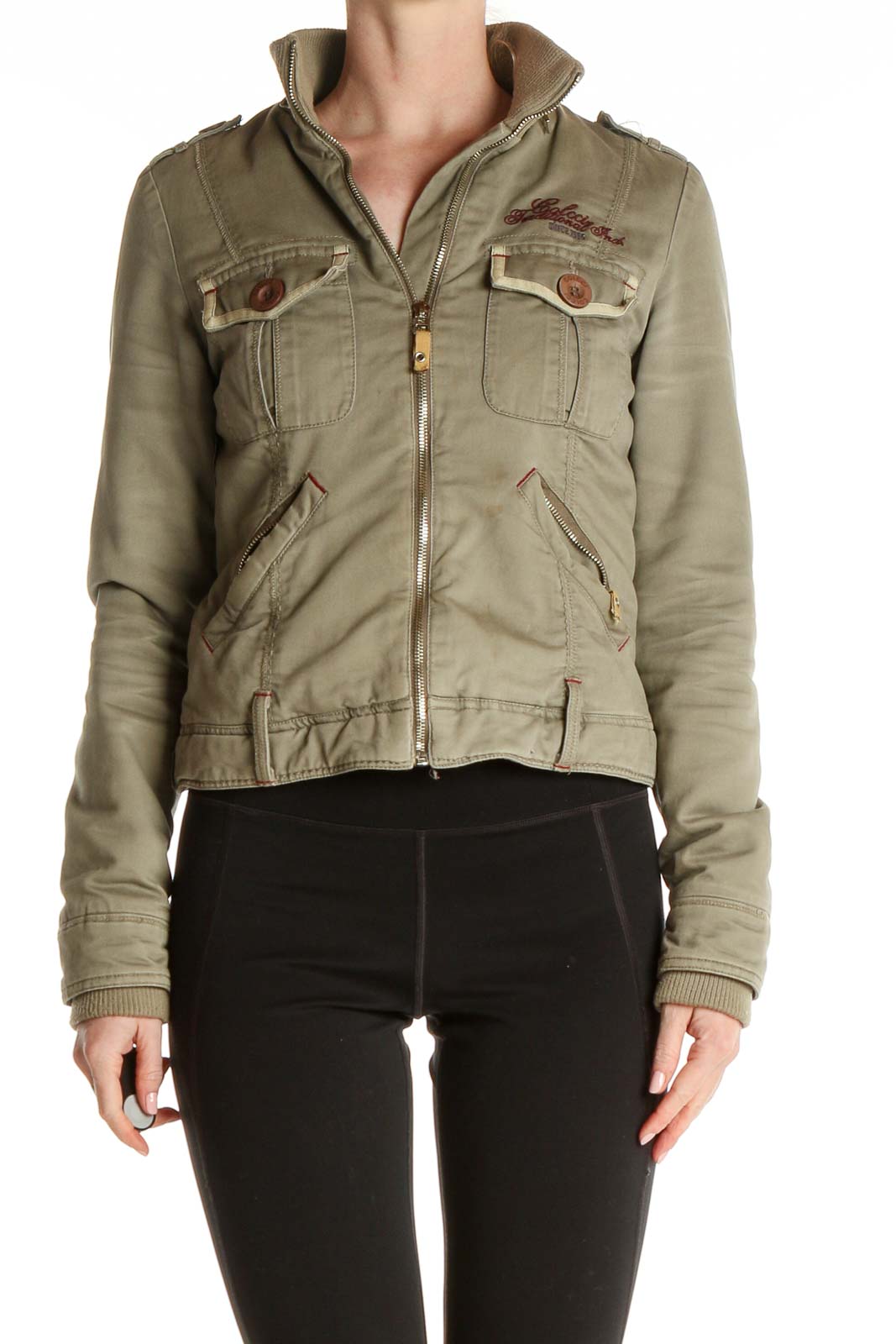 Green Bomber Jacket Front