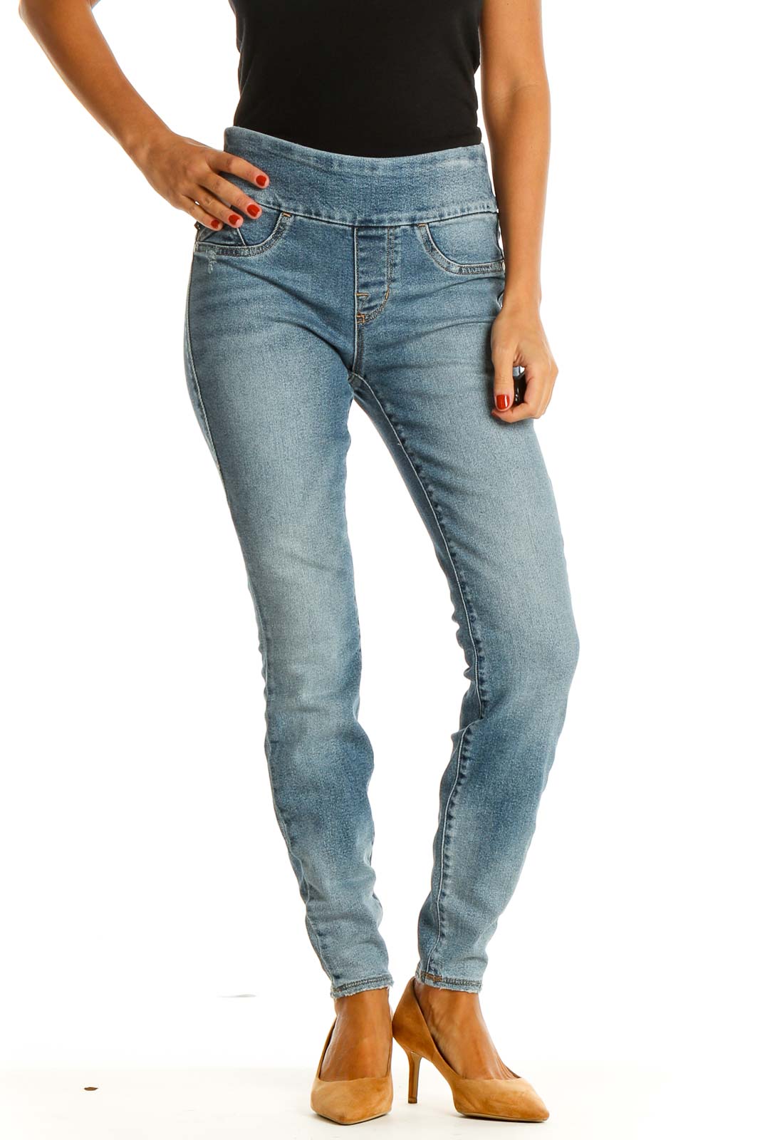 Blue Skinny Jeans Front
