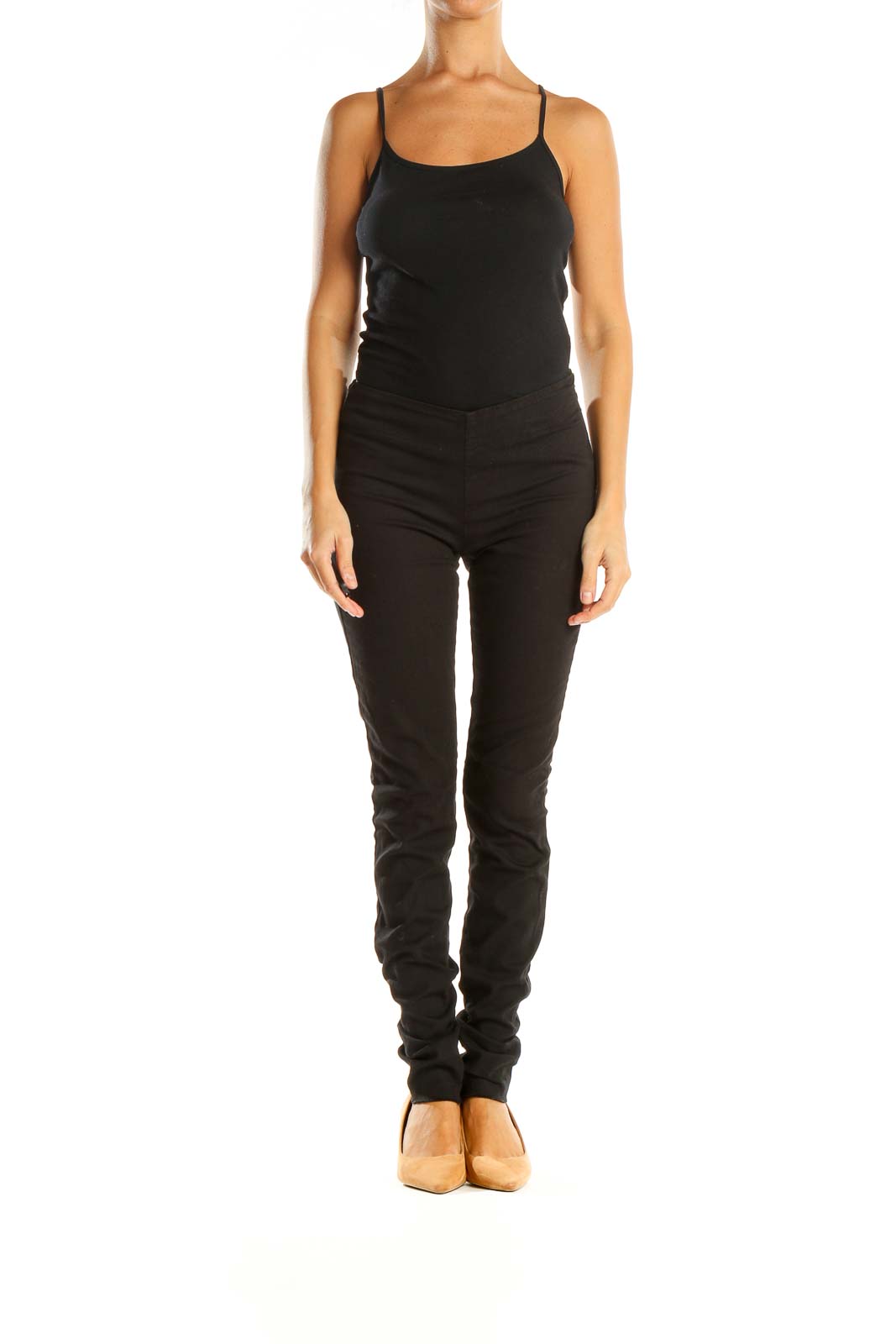 Viscose Elastane Regular Legging in Black