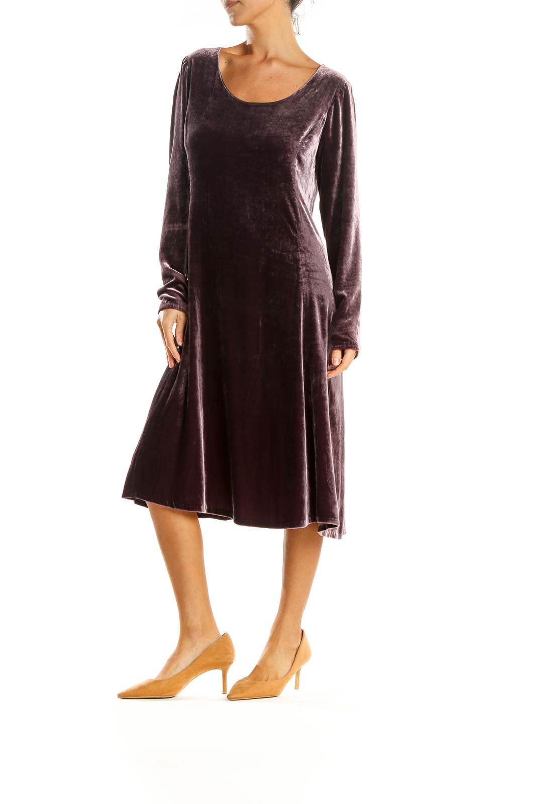 Velvet Crew Neck Dress