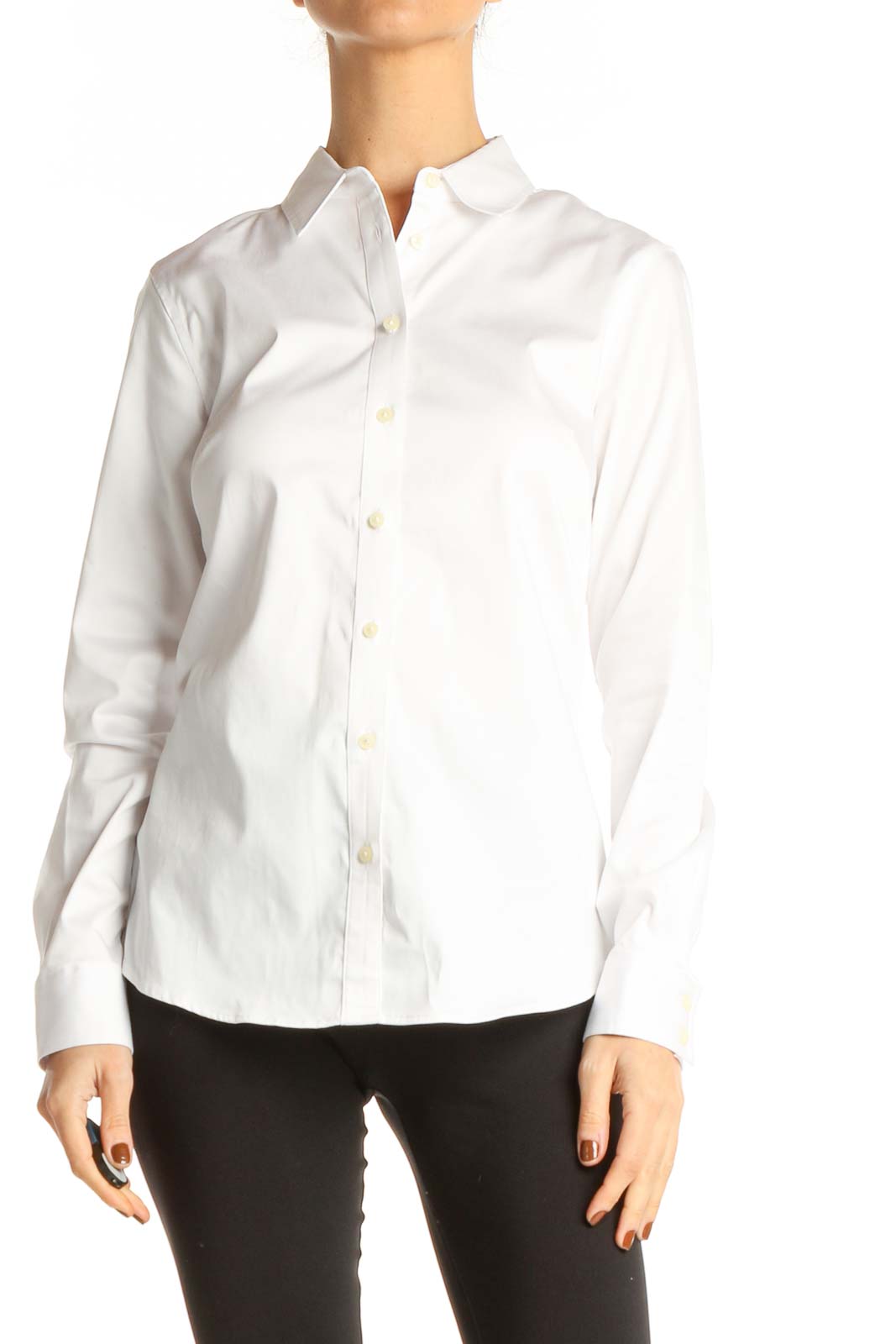 banana republic white button down shirt