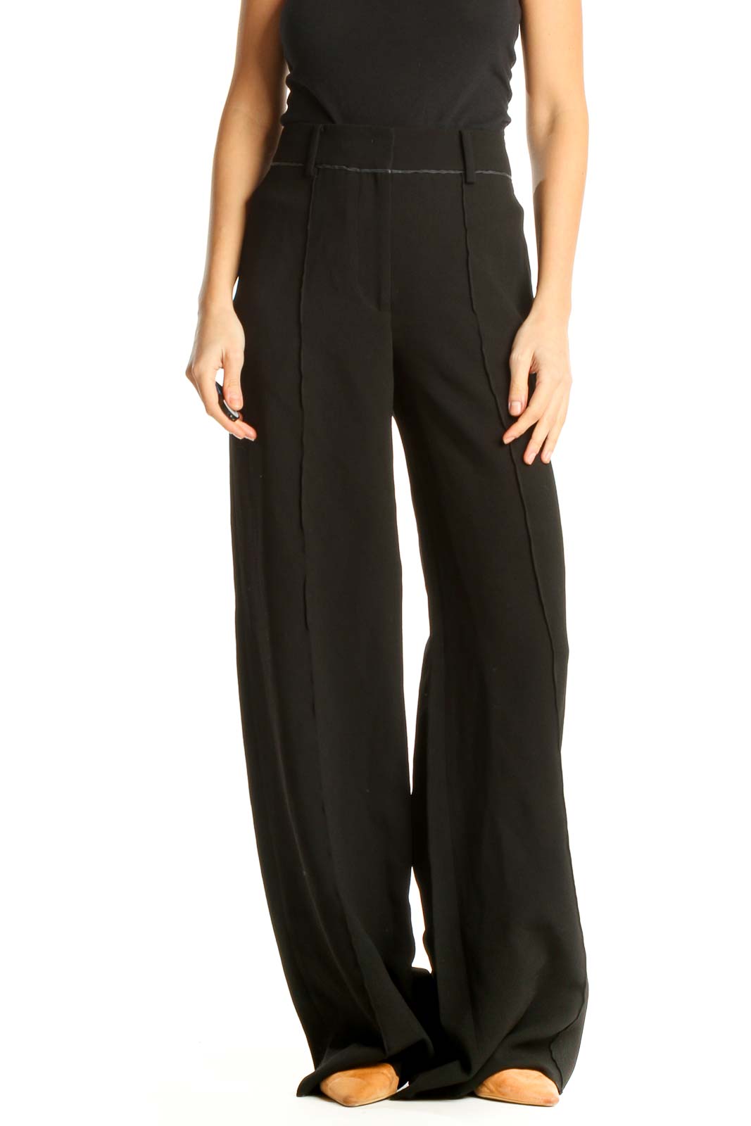Black Classic Trousers Front