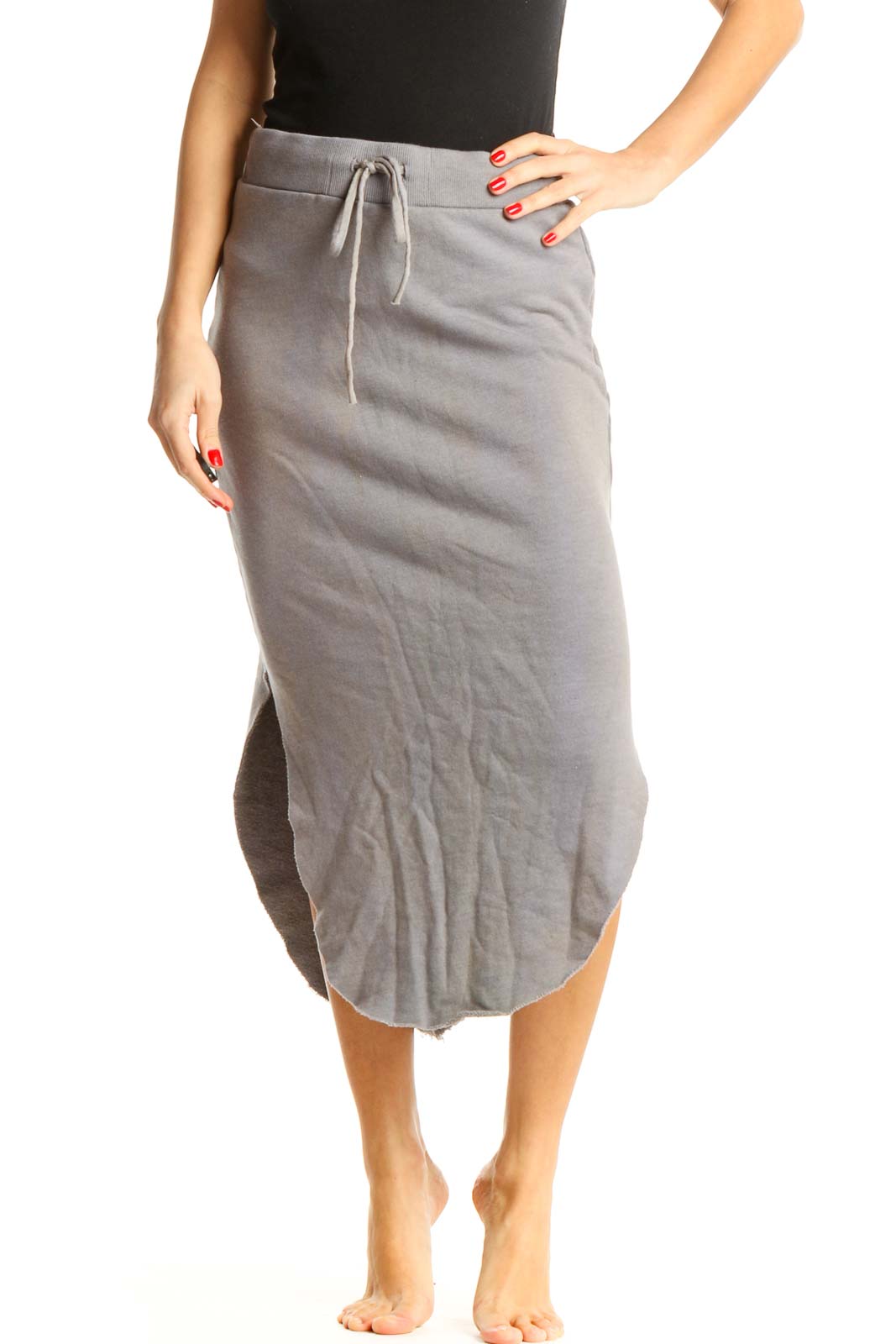 Purple Casual Pencil Skirt Front