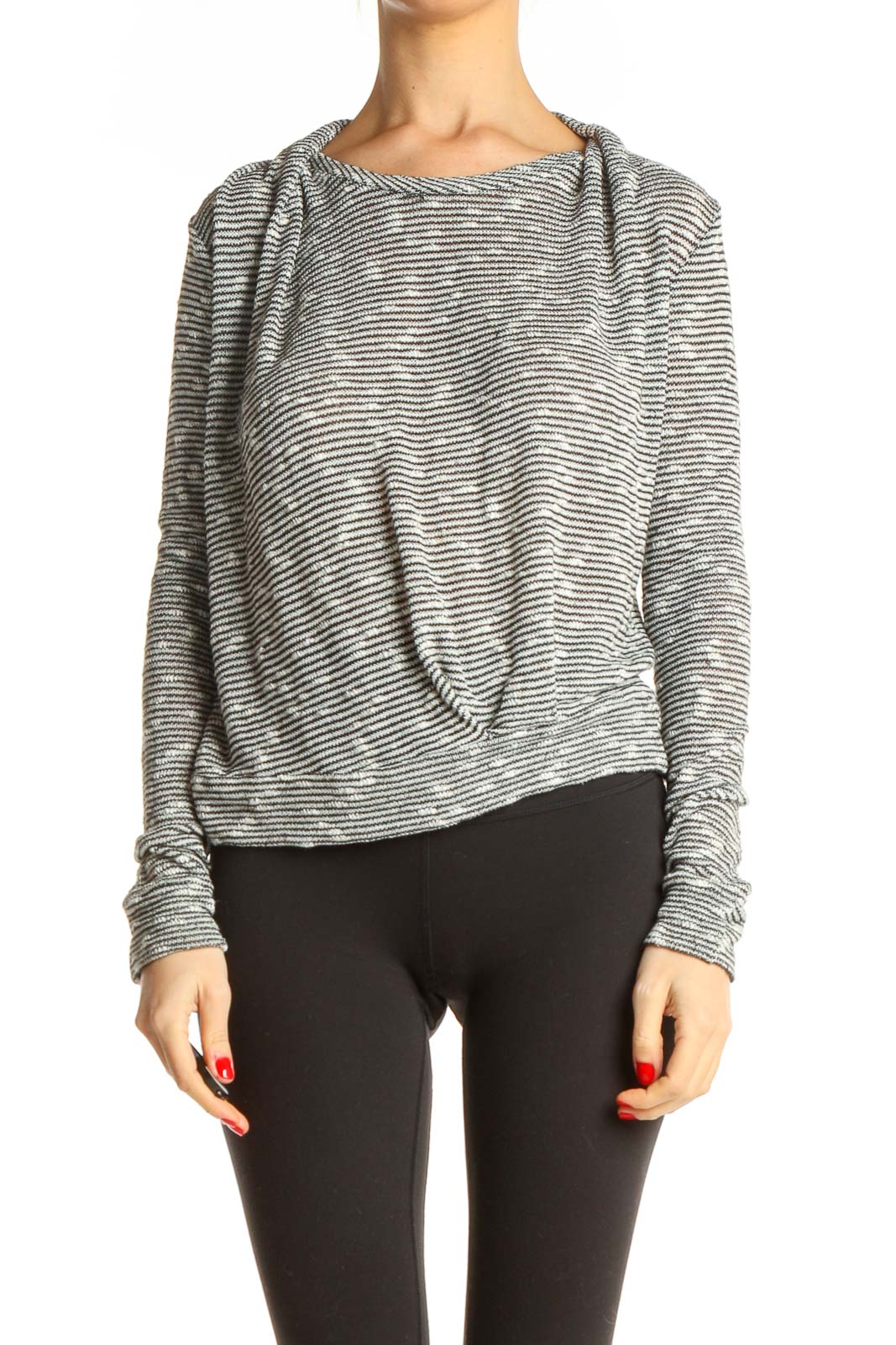 Gray Textured T-Shirt Front