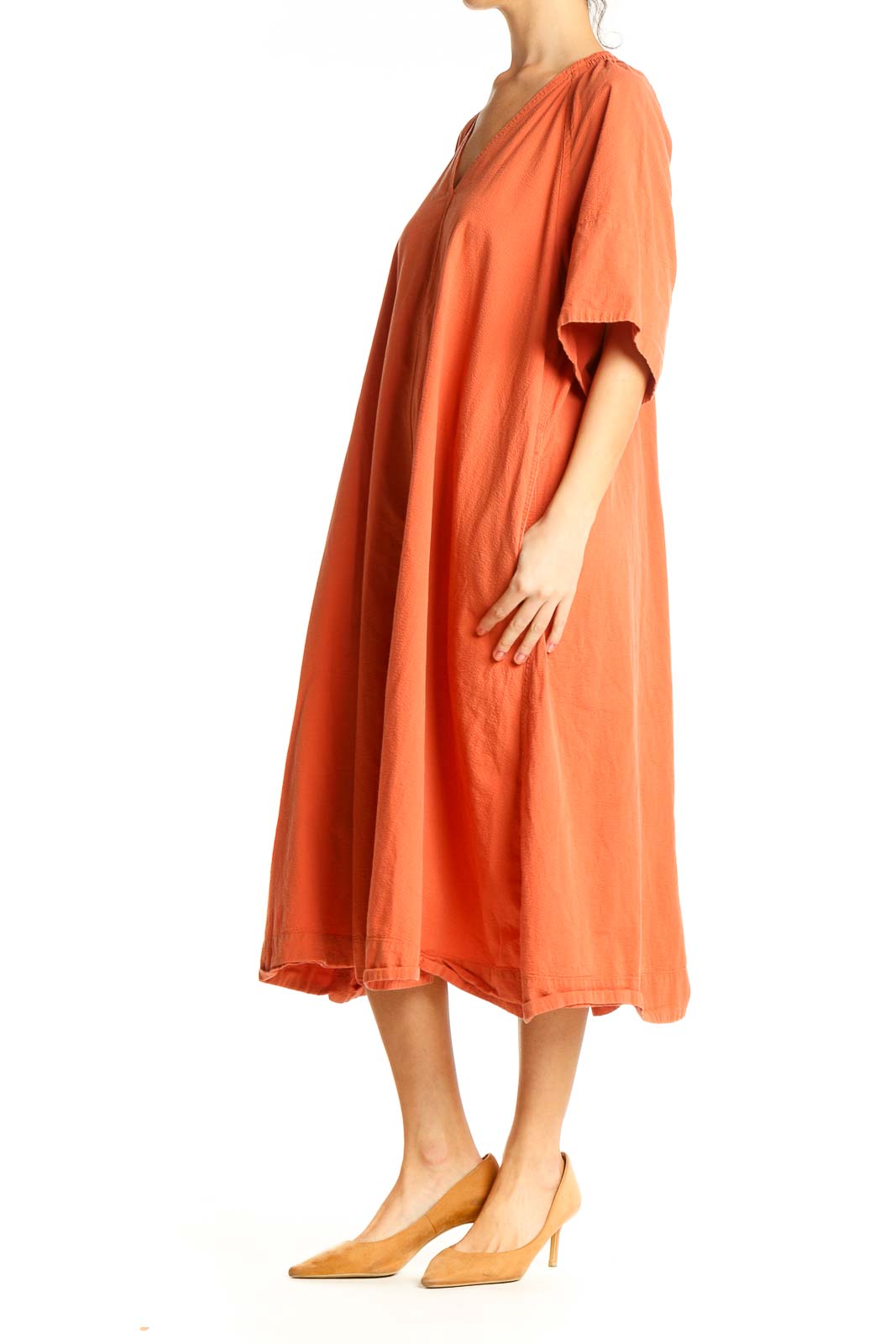 Uniqlo orange cheap dress