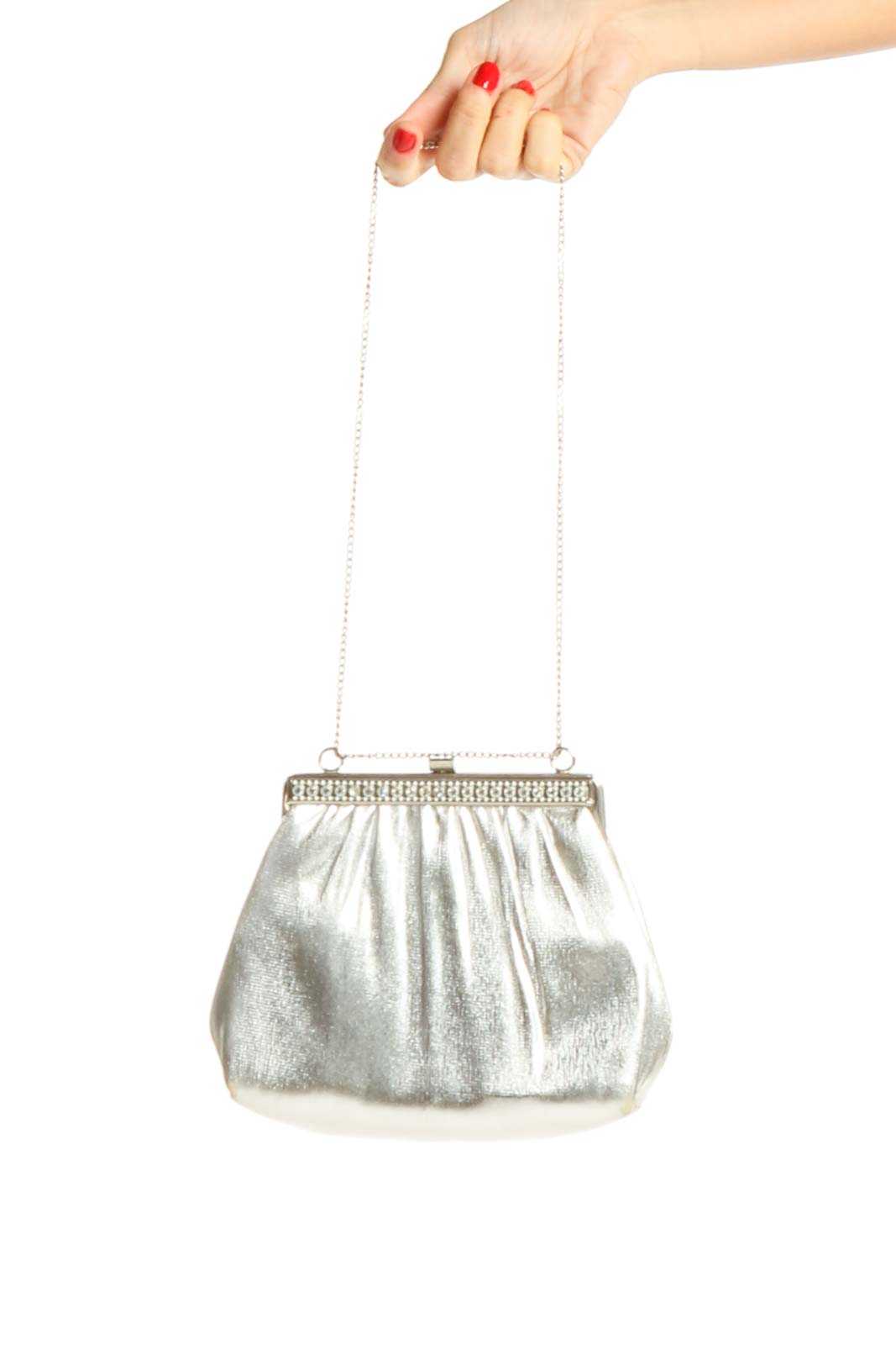 Silver Clutch Front