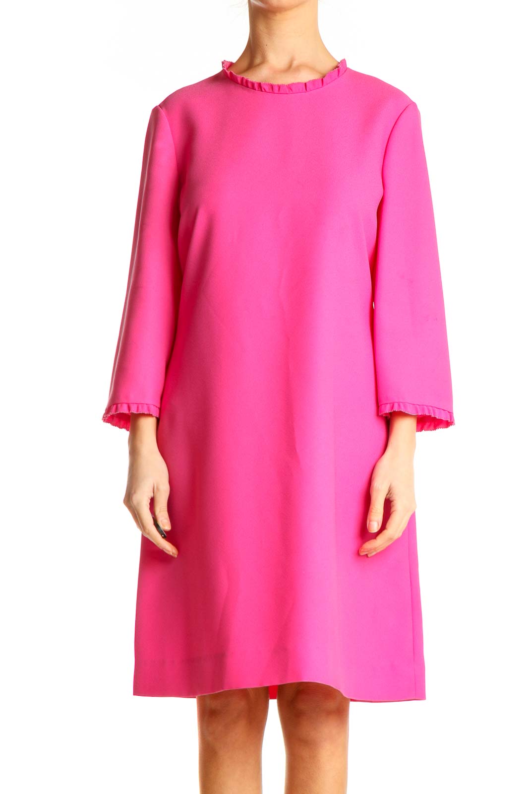 Pink Classic Shift Dress Front
