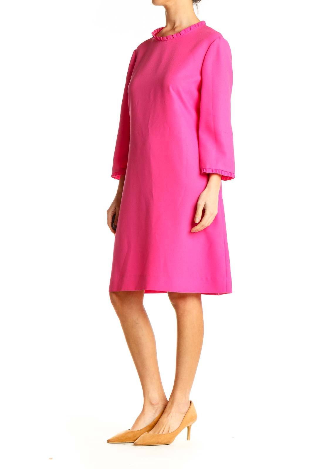 Kate Spade - Pink Classic Shift Dress Polyester | SilkRoll