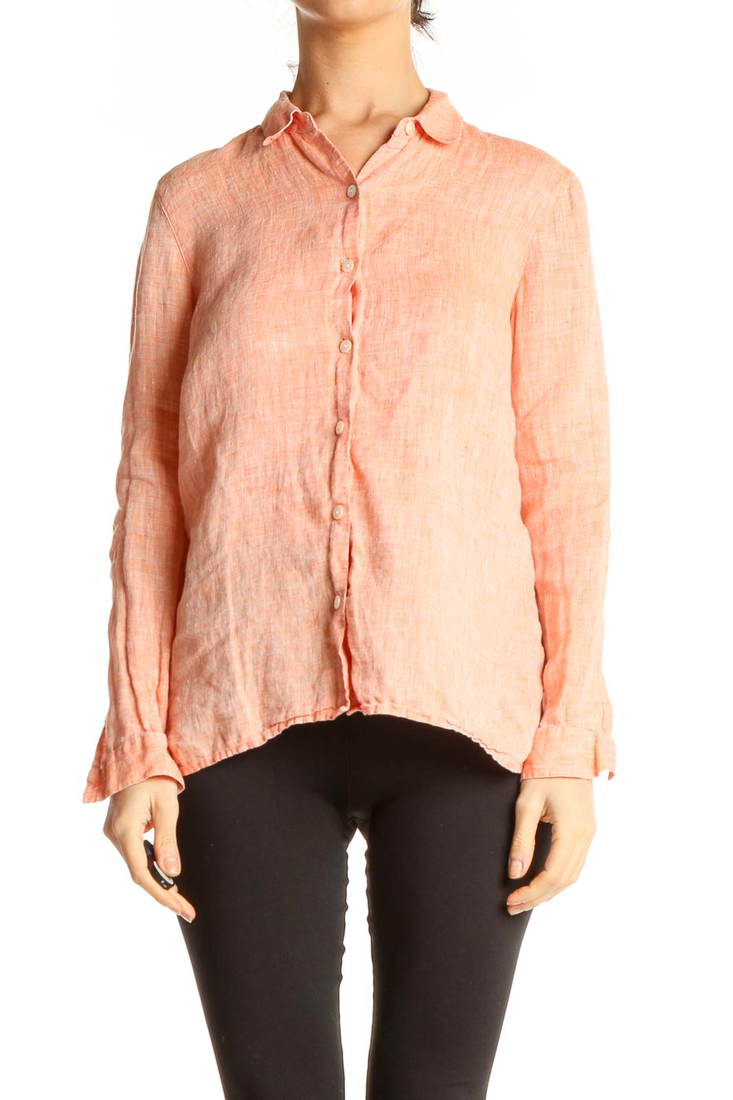 Pink Casual Top Front