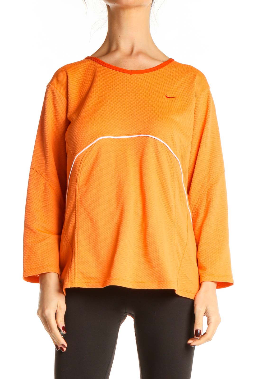 Orange Activewear Top Front