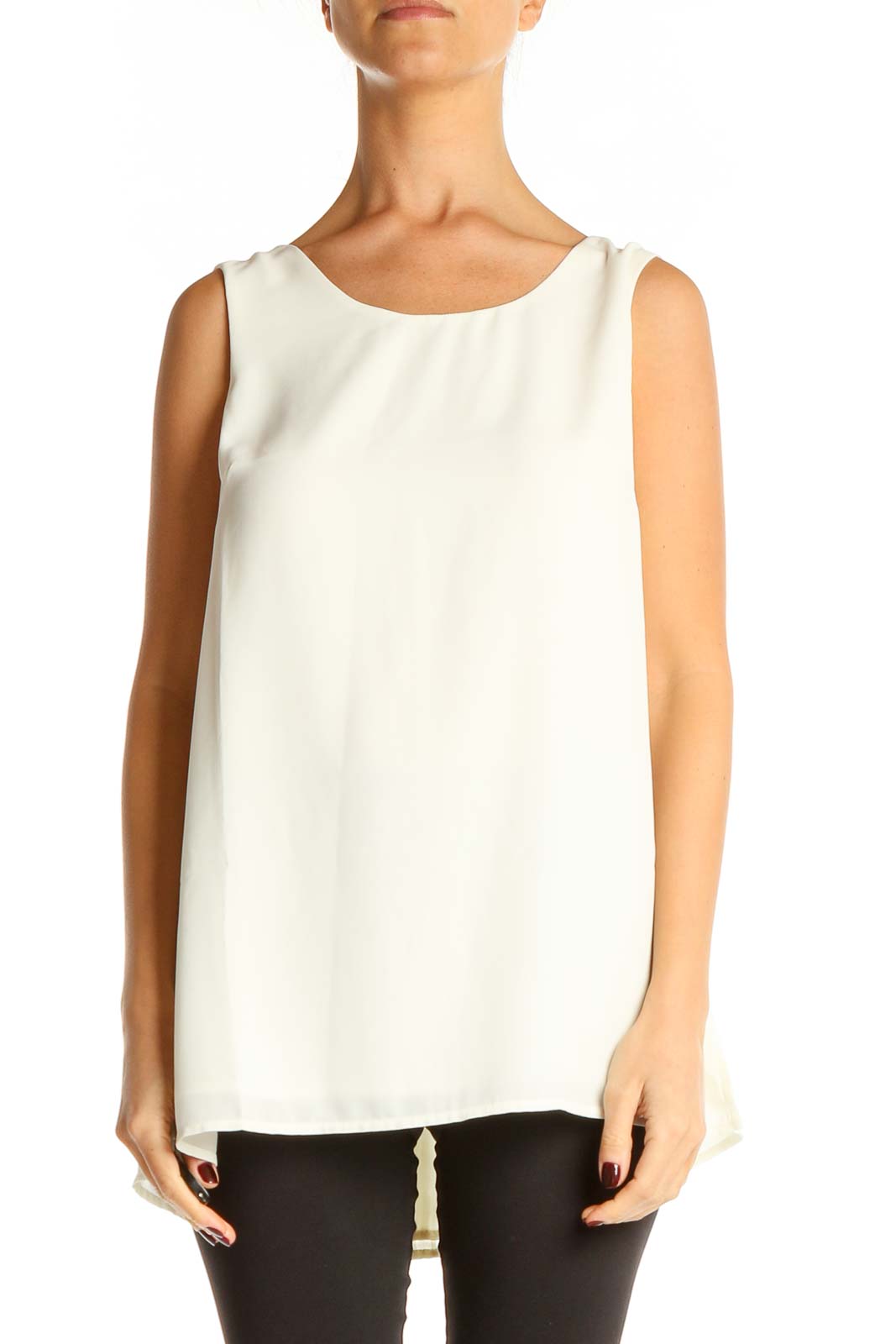 White Chic Tank Top Front