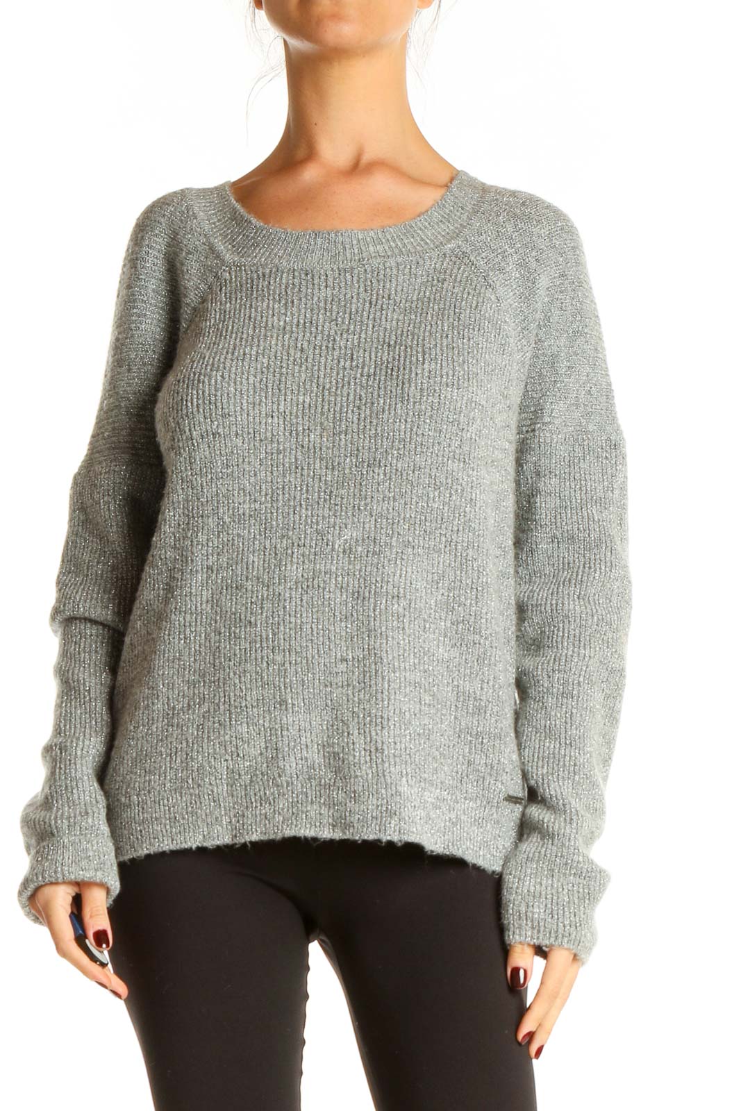 Gray All Day Wear Sweater Front