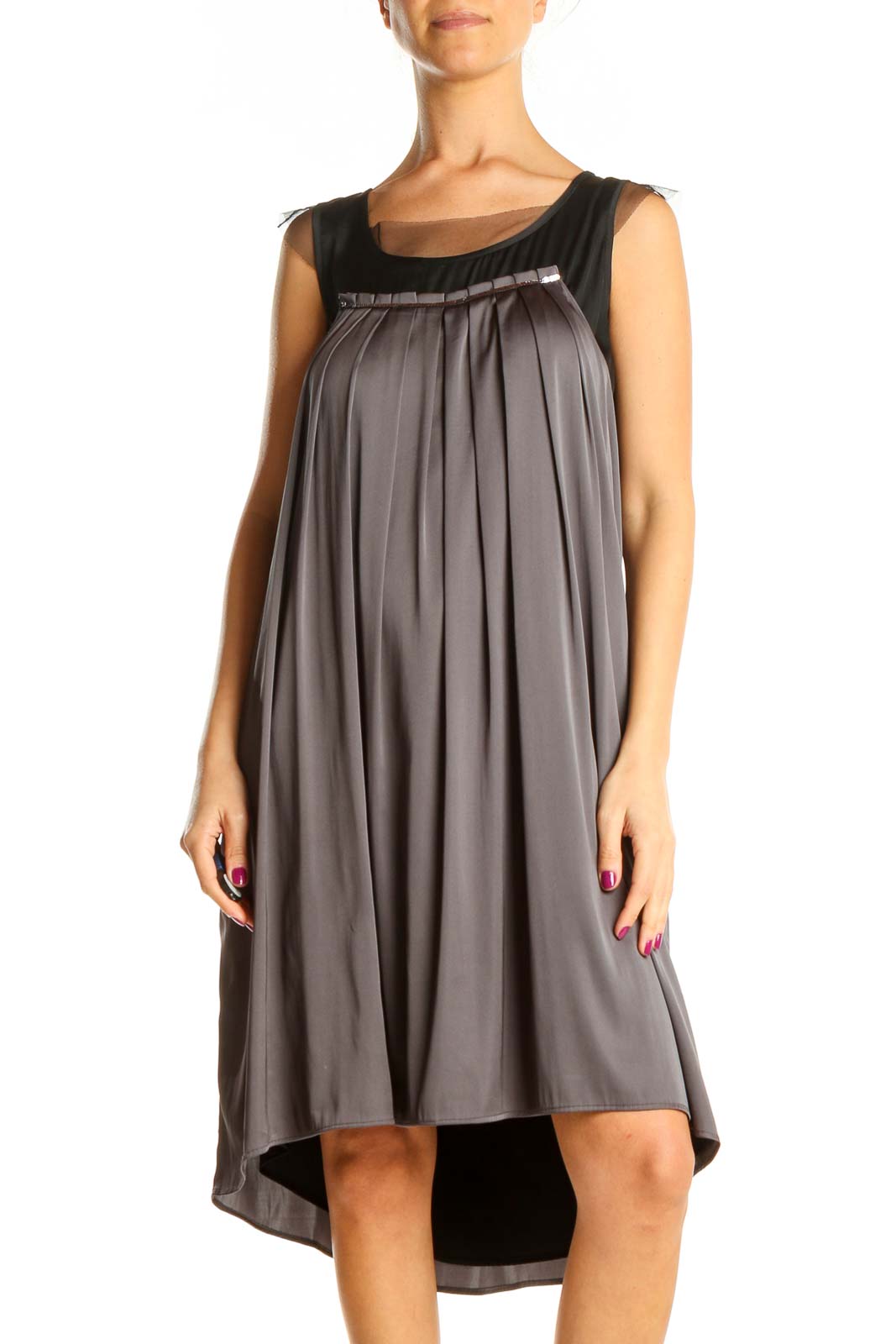 Gray Holiday Dress Front