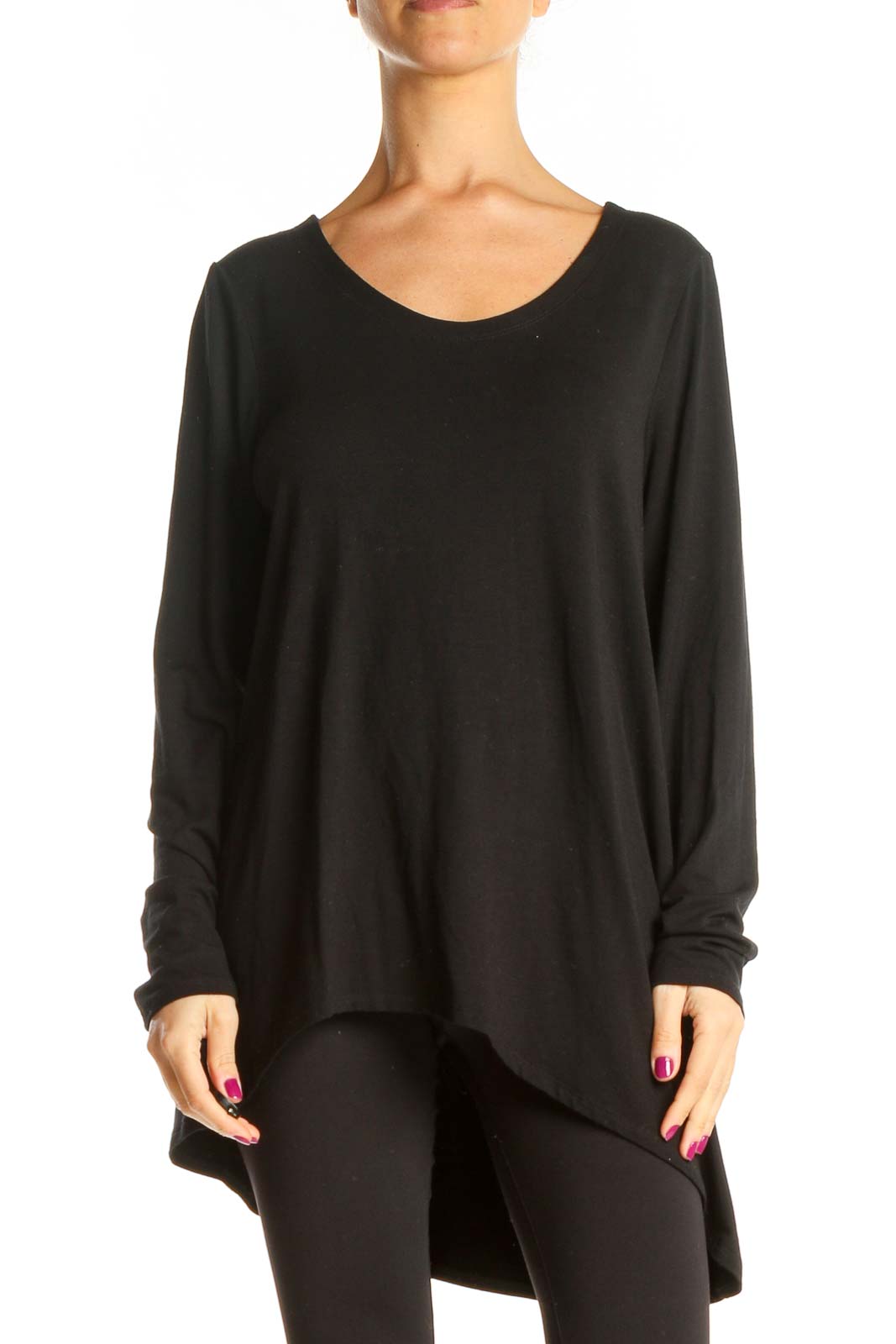 Black All Day Wear Top Front