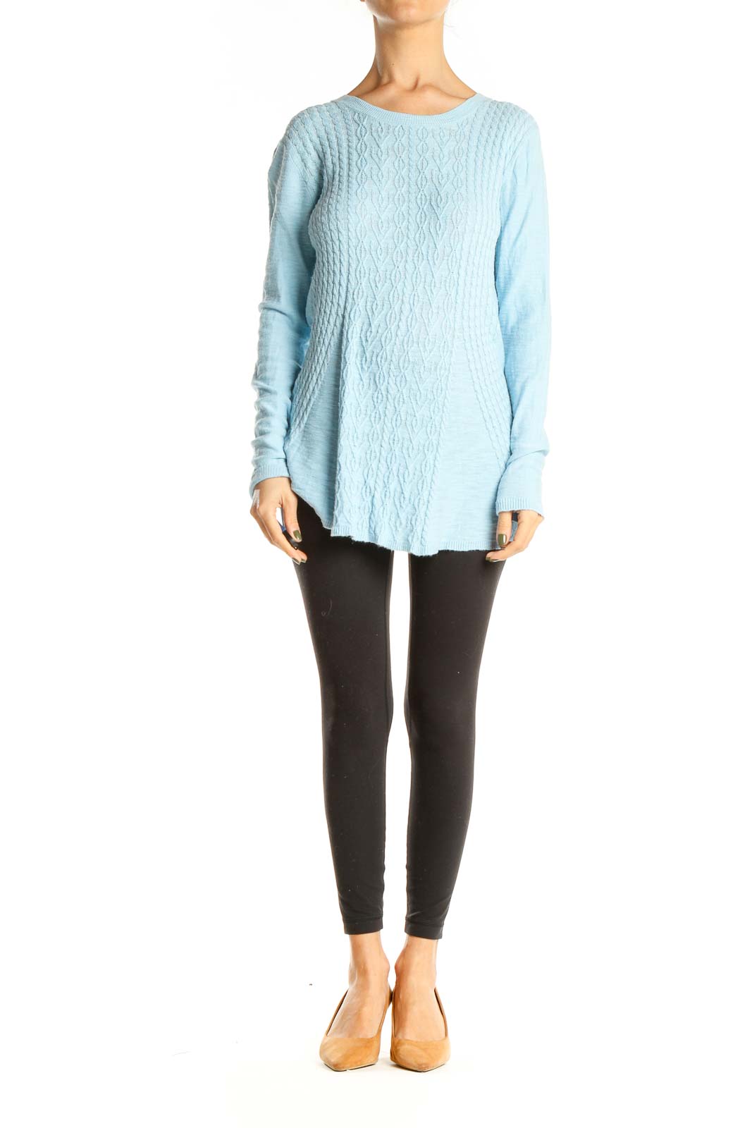 kensie - Blue All Day Wear Sweater Cotton Viscose | SilkRoll