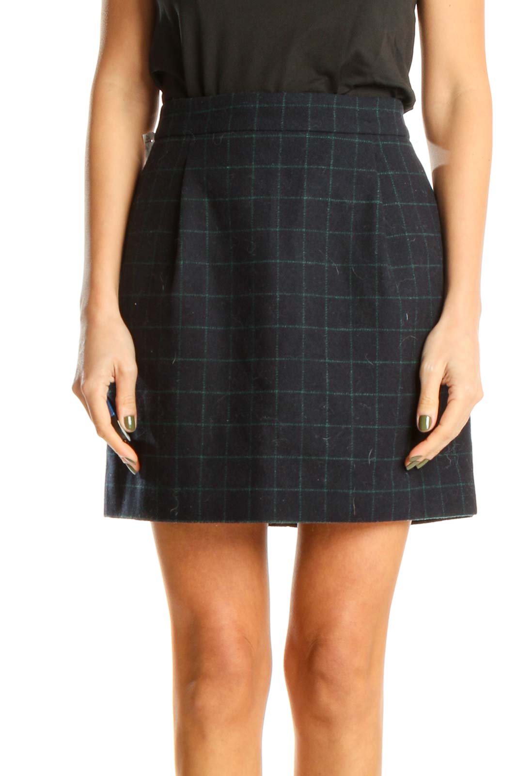 J crew wool outlet skirt navy