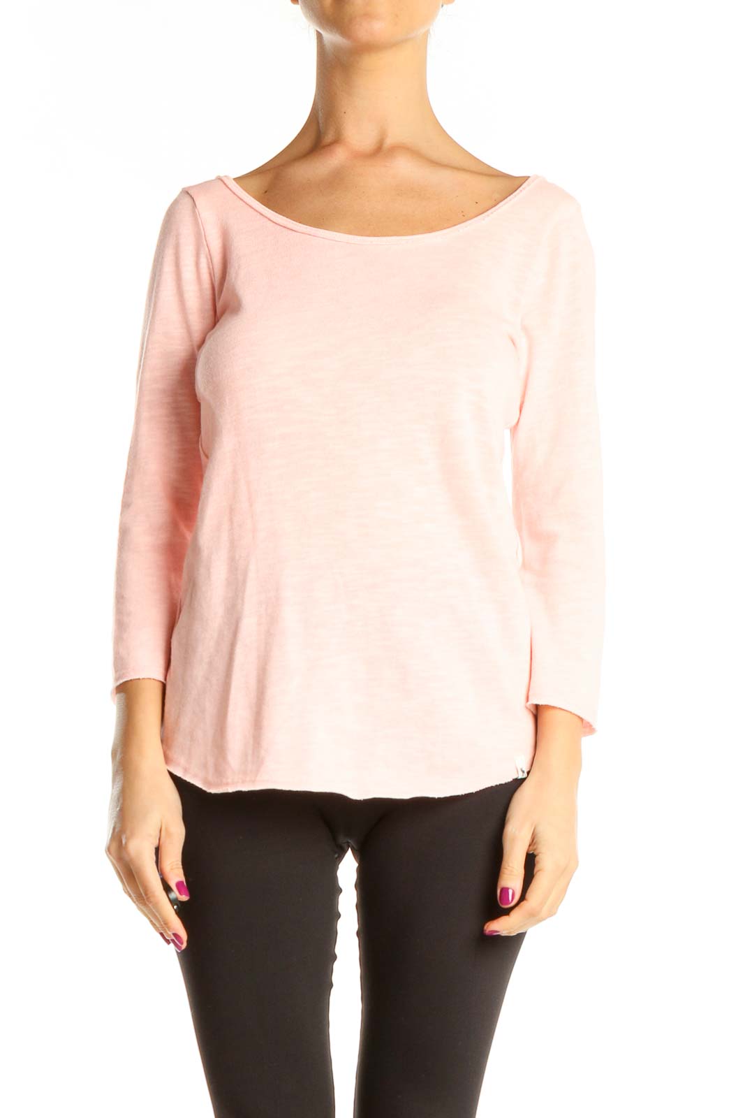 Pink Casual Top Front