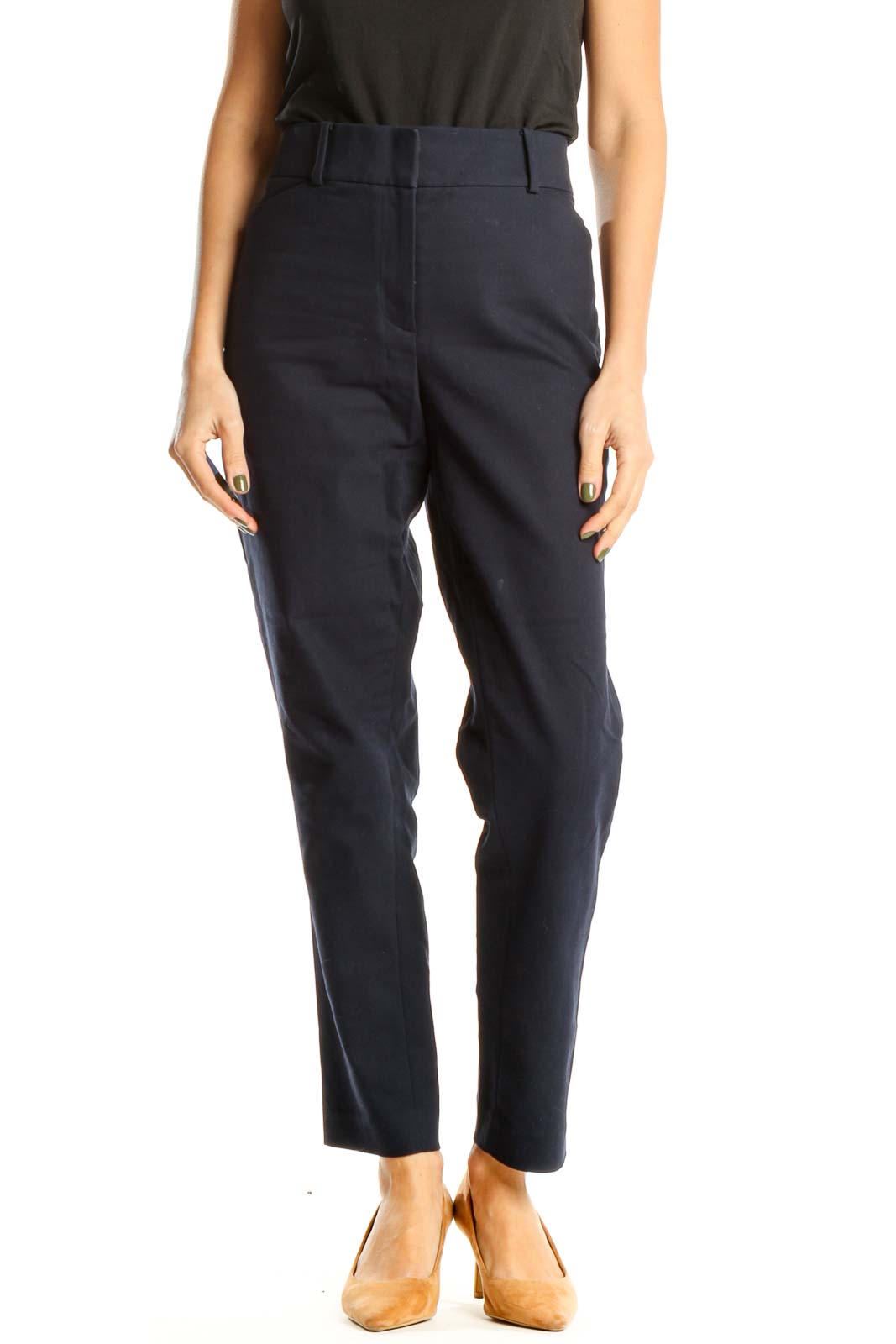 Blue Classic Trousers Front