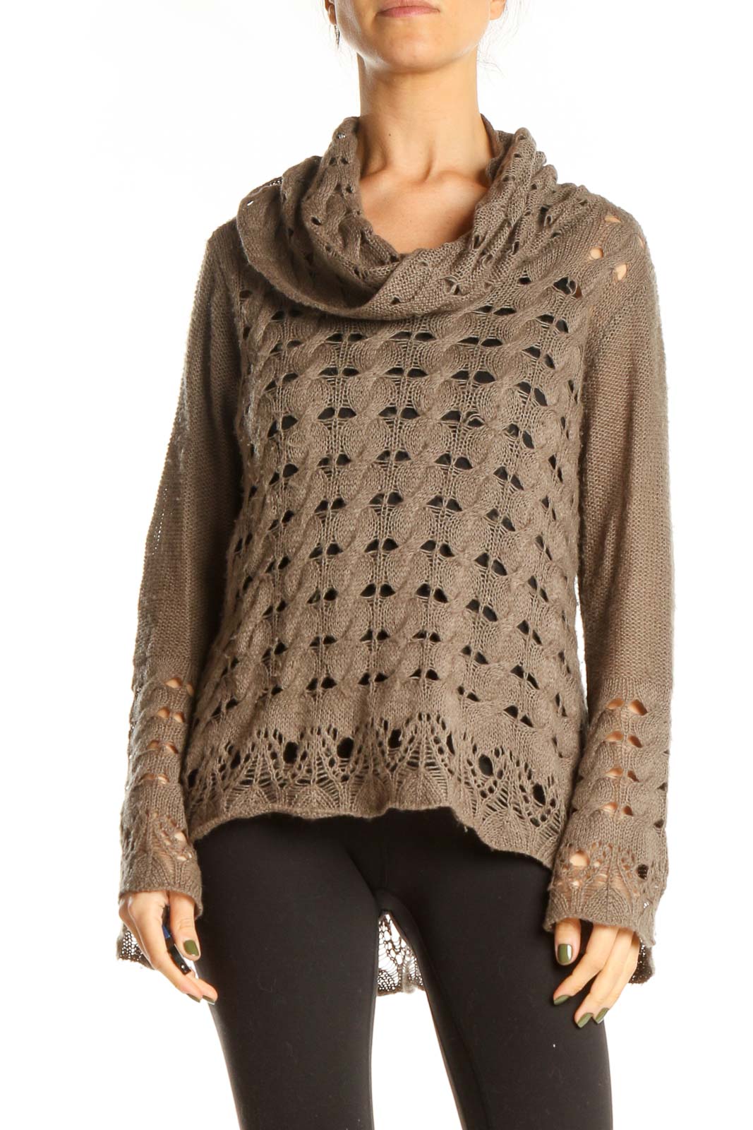 Brown All Day Wear Sweater Front