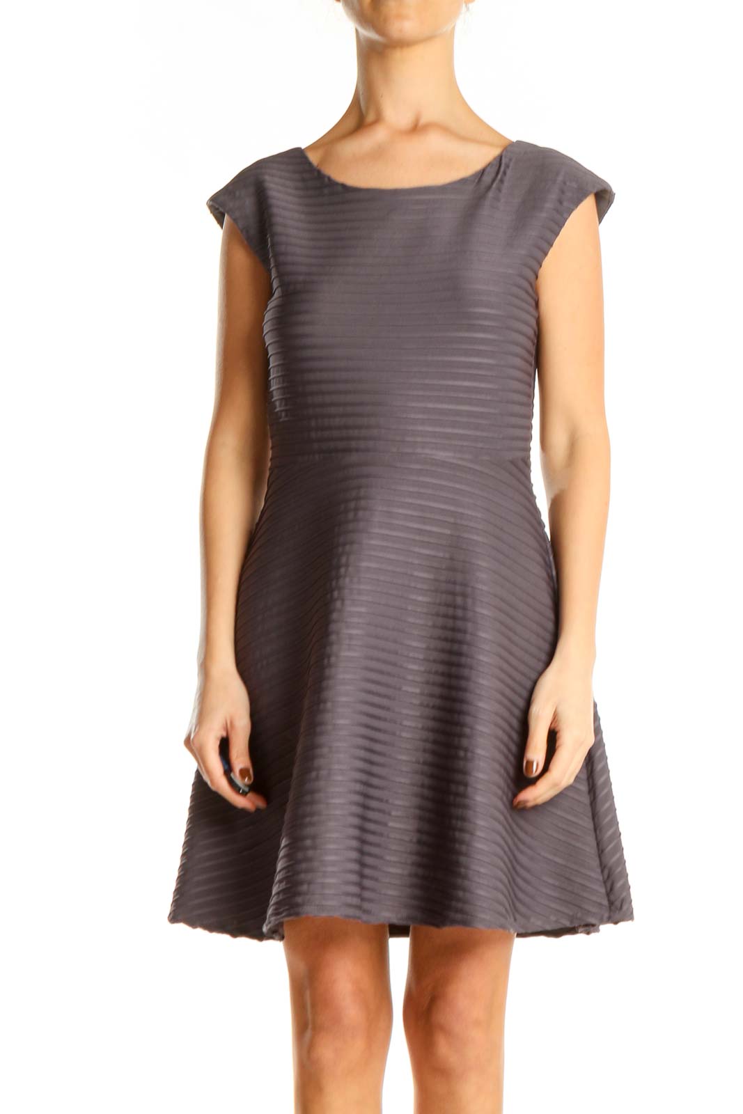 Gray Day Fit & Flare Dress Front